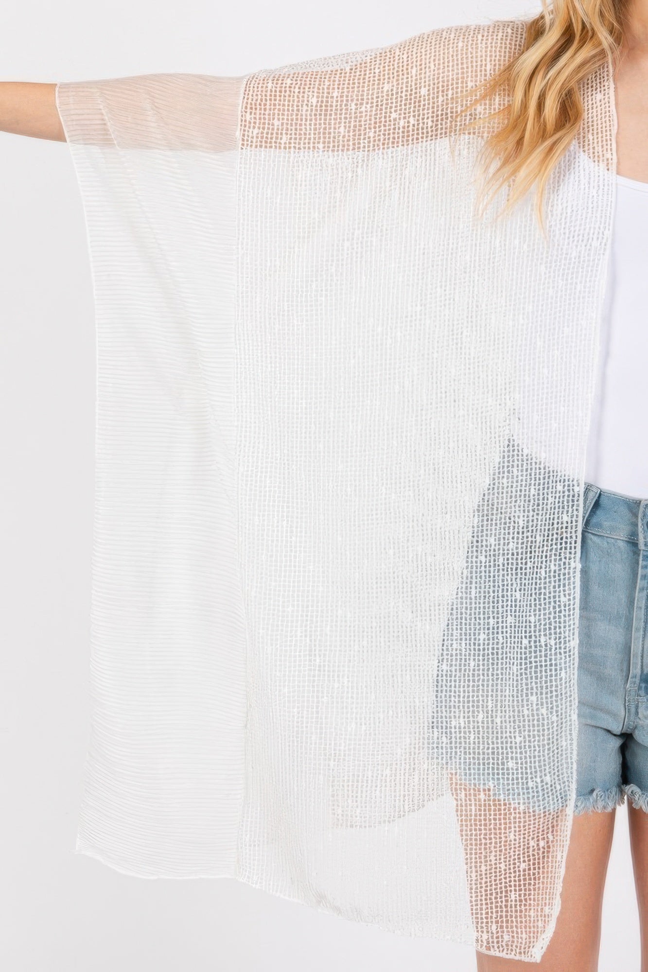 Embellished Sequin Mesh Cover Up product image