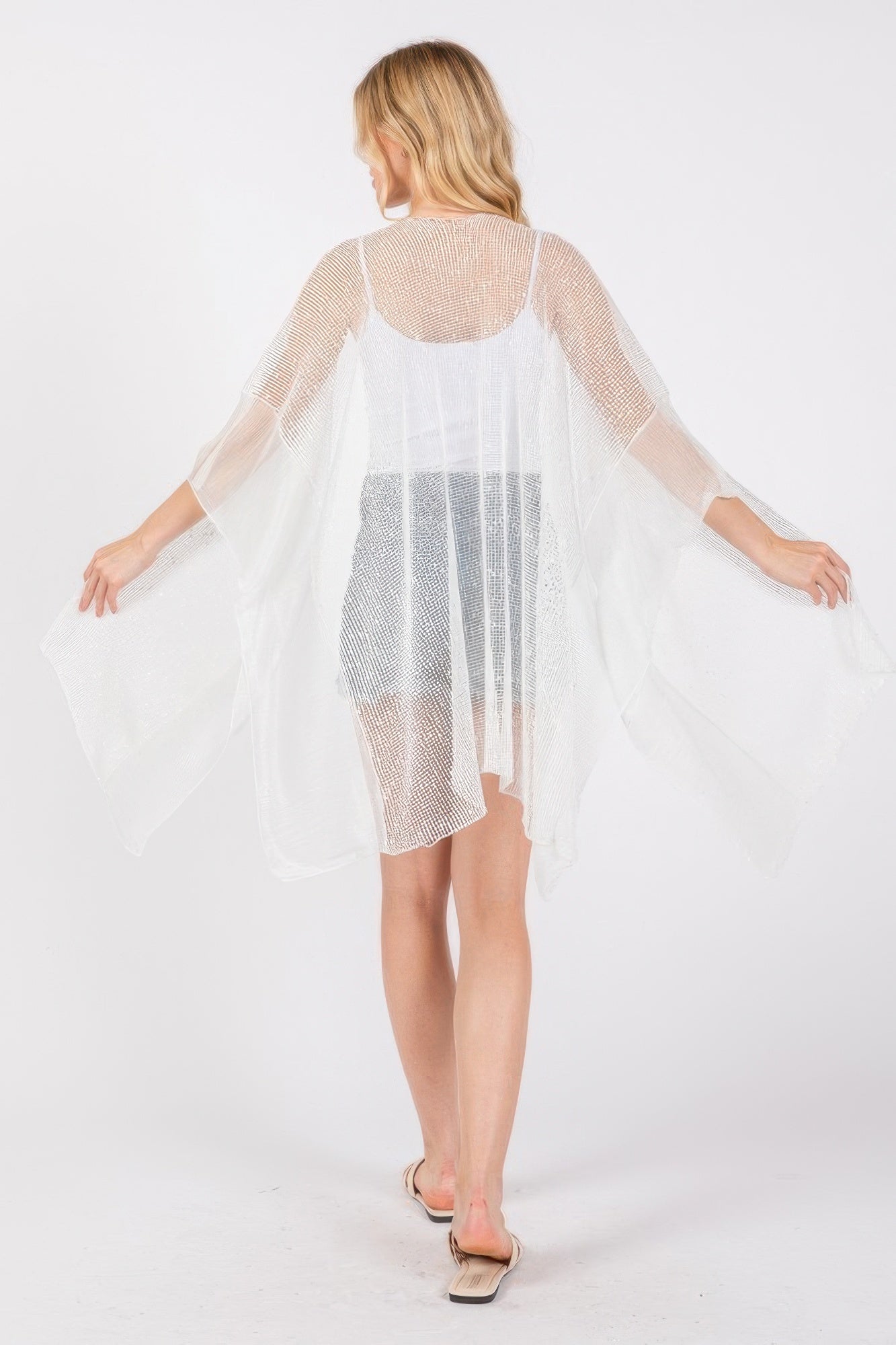Embellished Sequin Mesh Cover Up product image