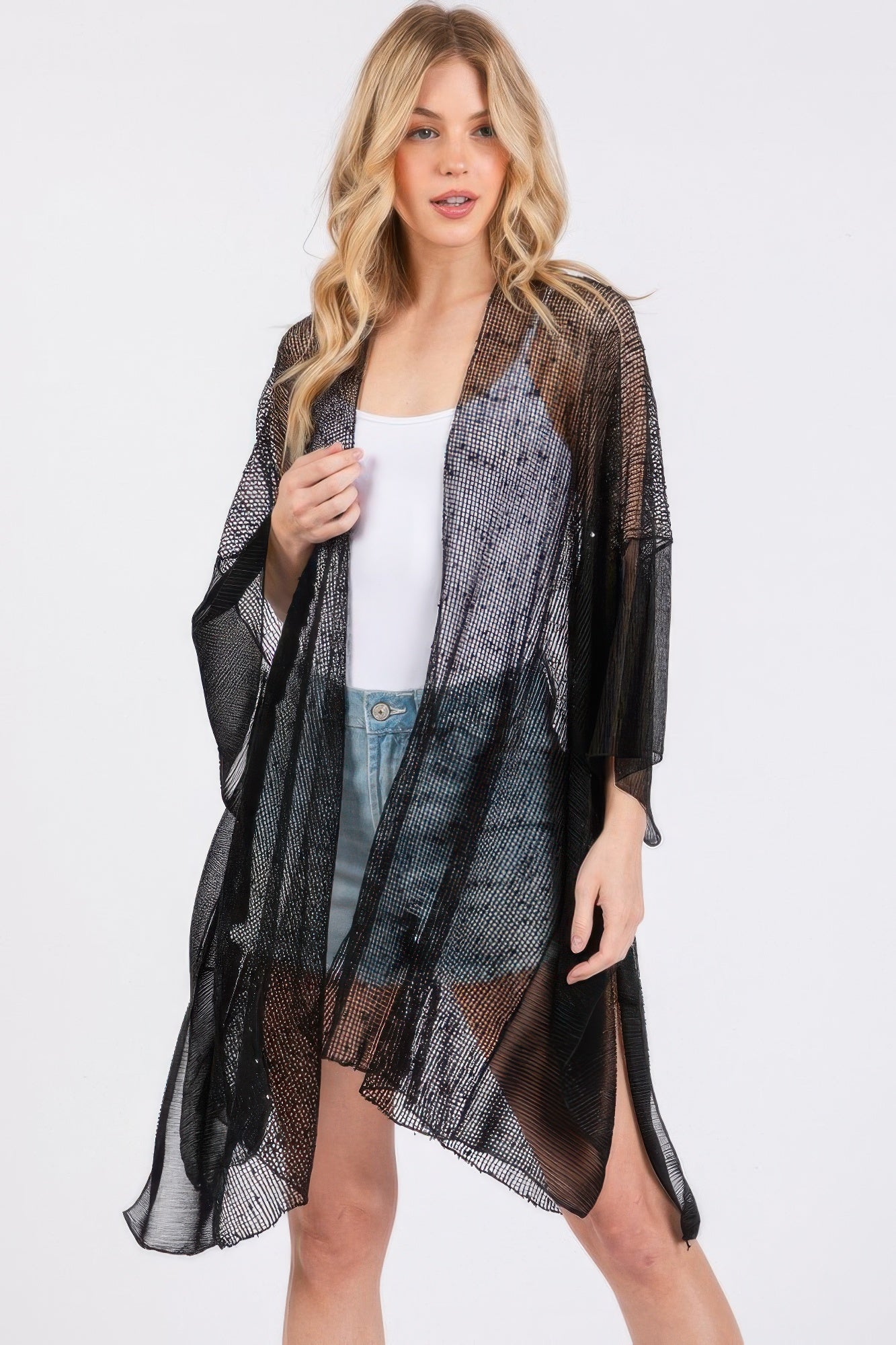 Embellished Sequin Mesh Cover Up product image