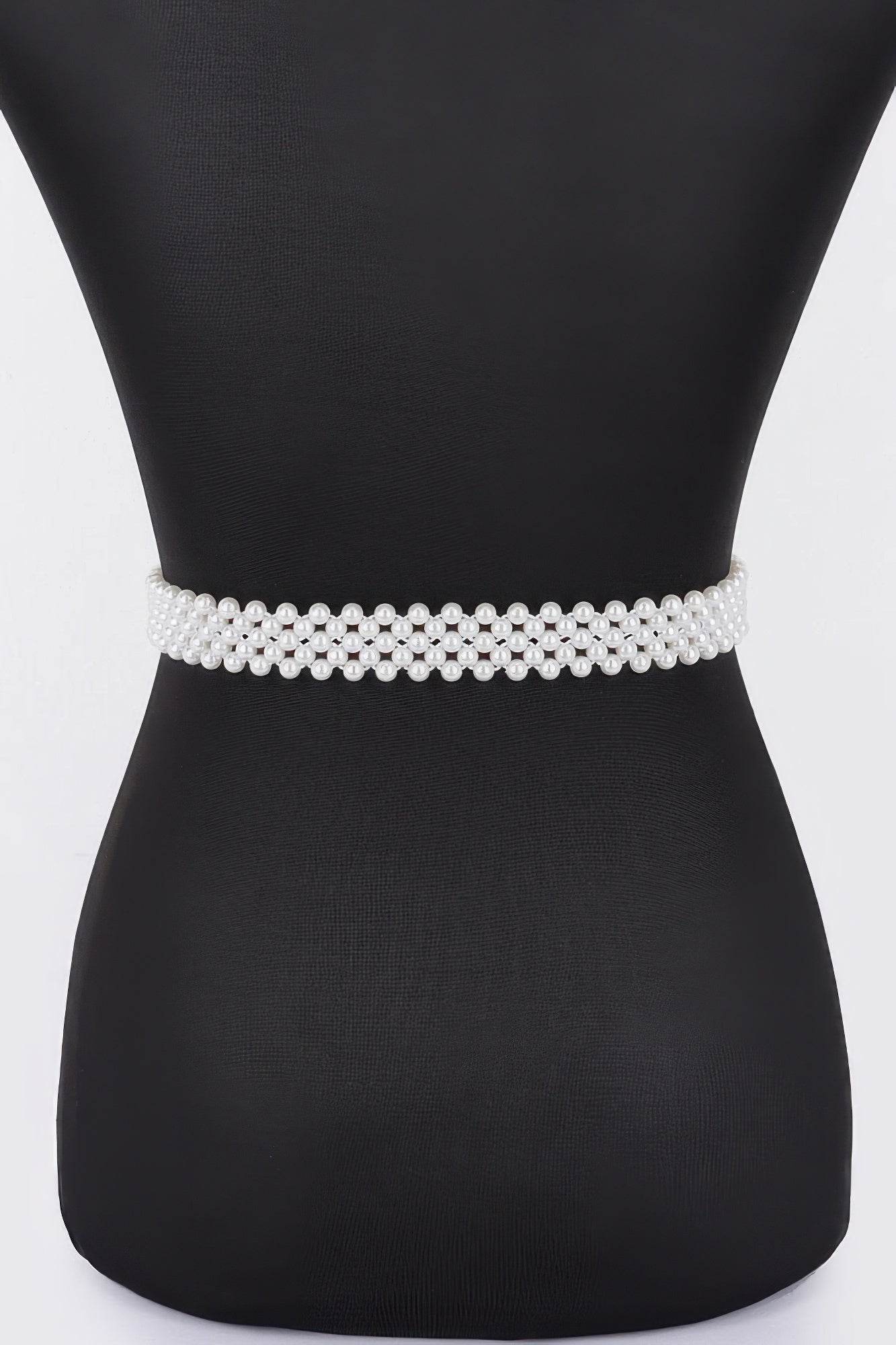 Flower Faux Pearl Elastic Belt product image
