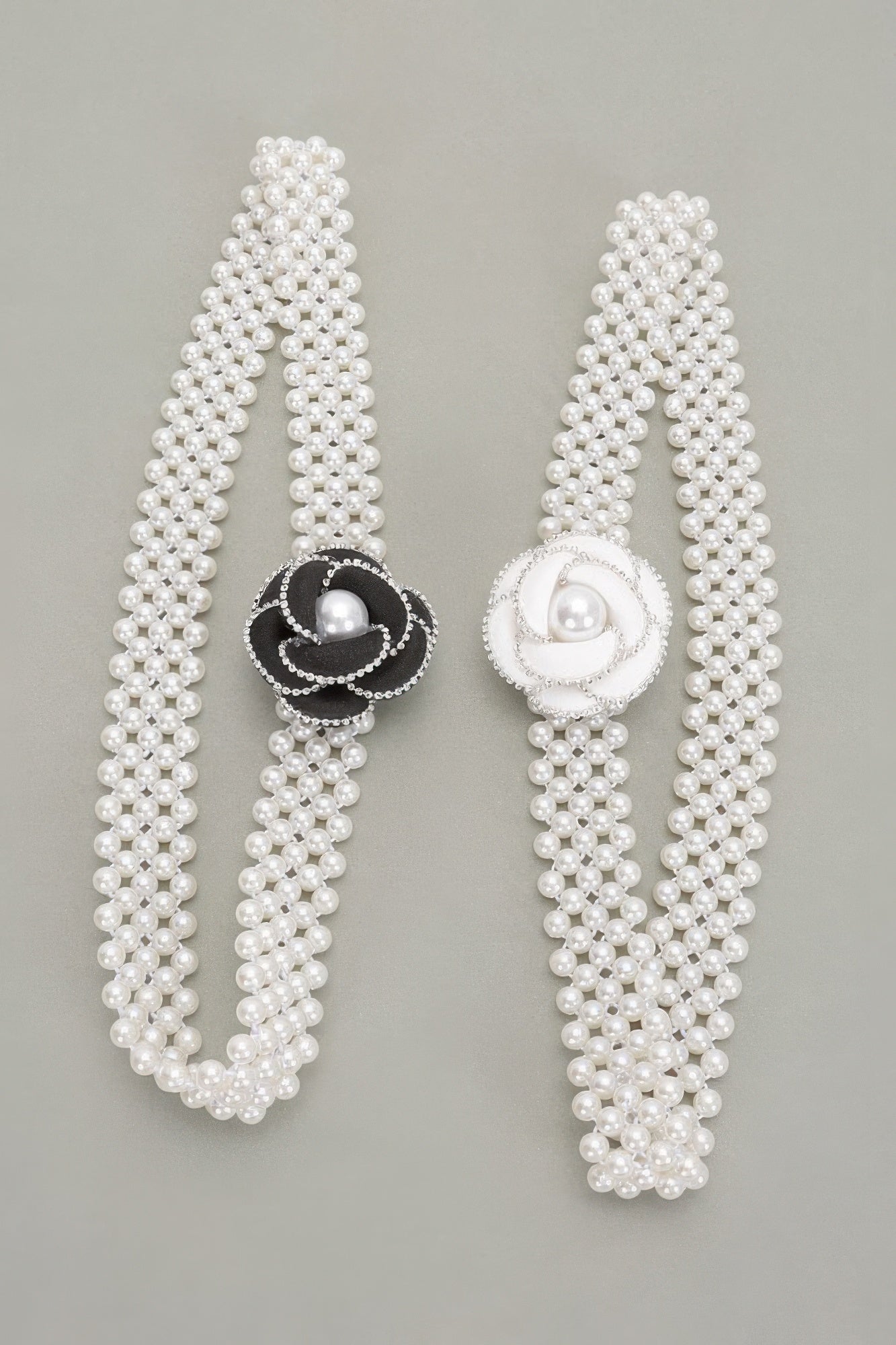 Flower Faux Pearl Elastic Belt product image