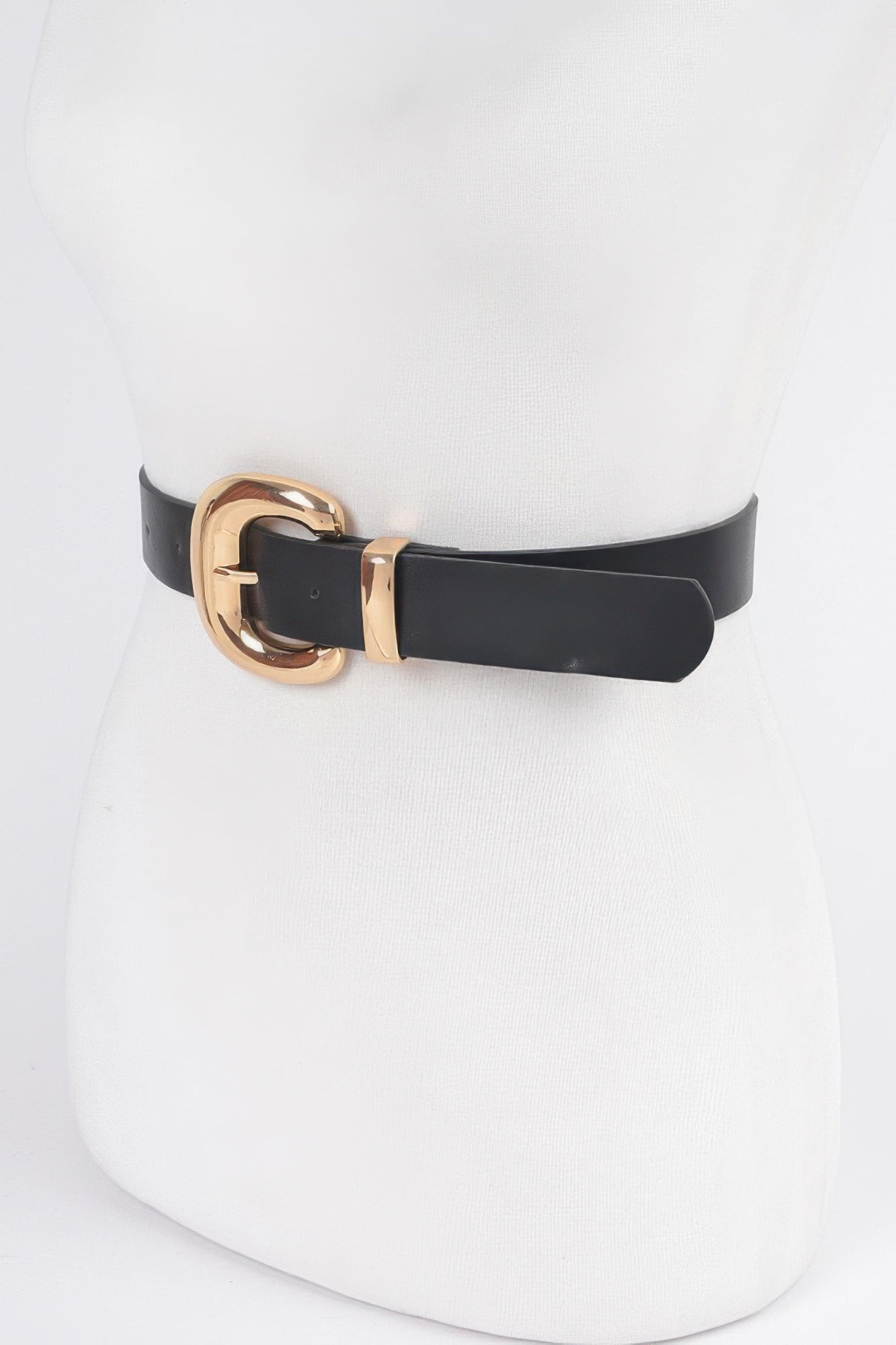 Faux Leather Metal Buckle Belt product image