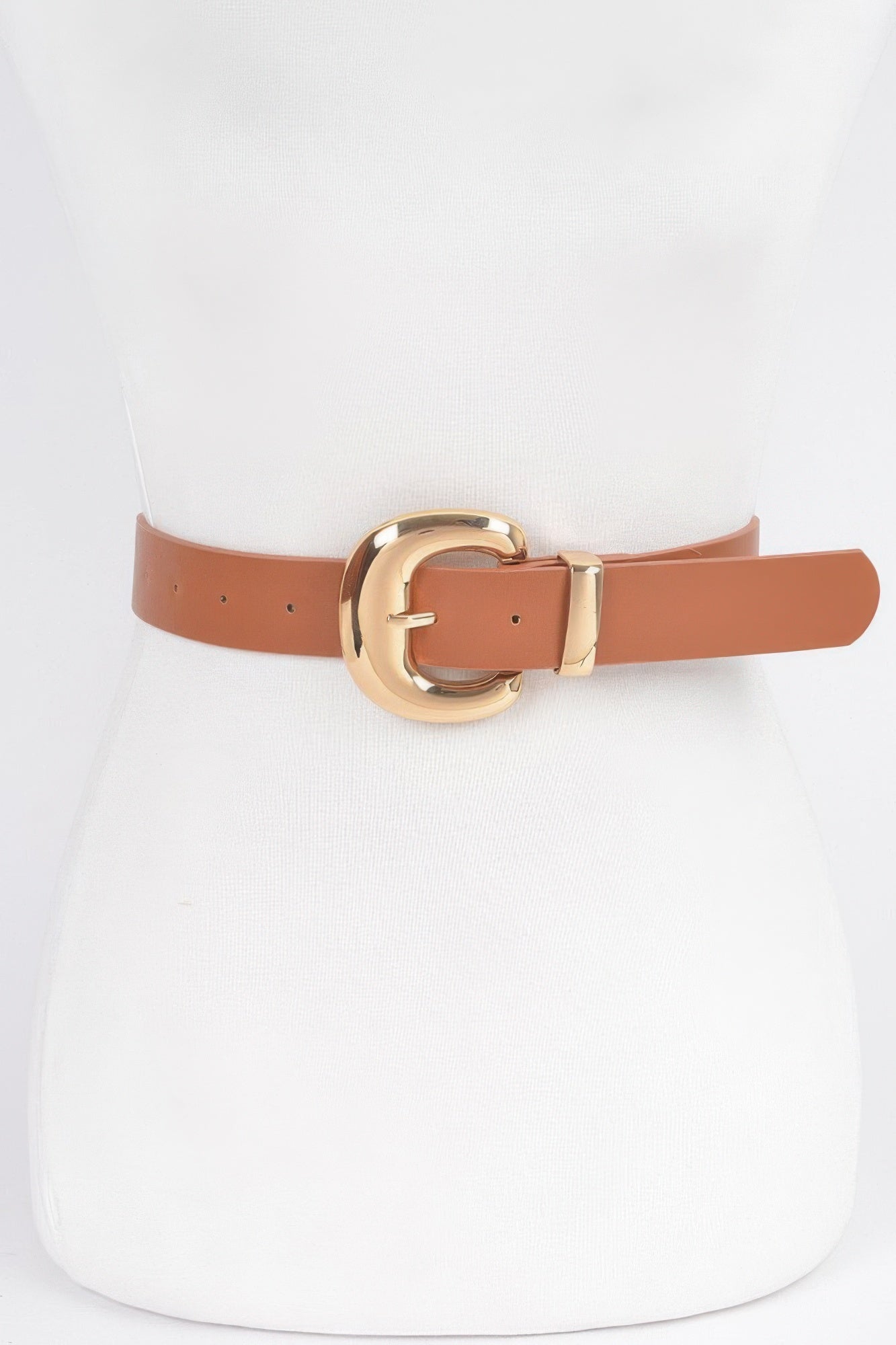Faux Leather Metal Buckle Belt product image