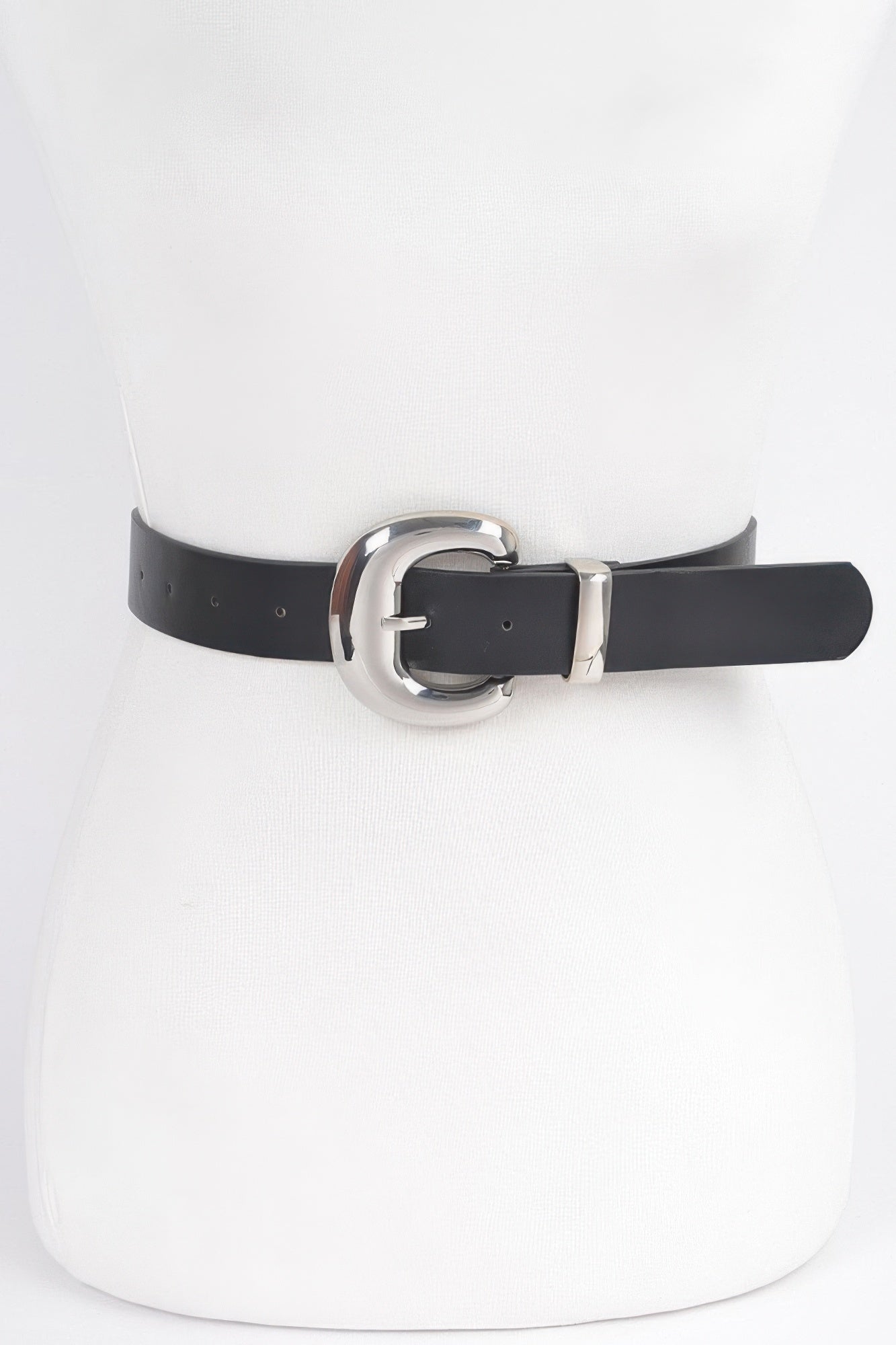 Faux Leather Metal Buckle Belt product image