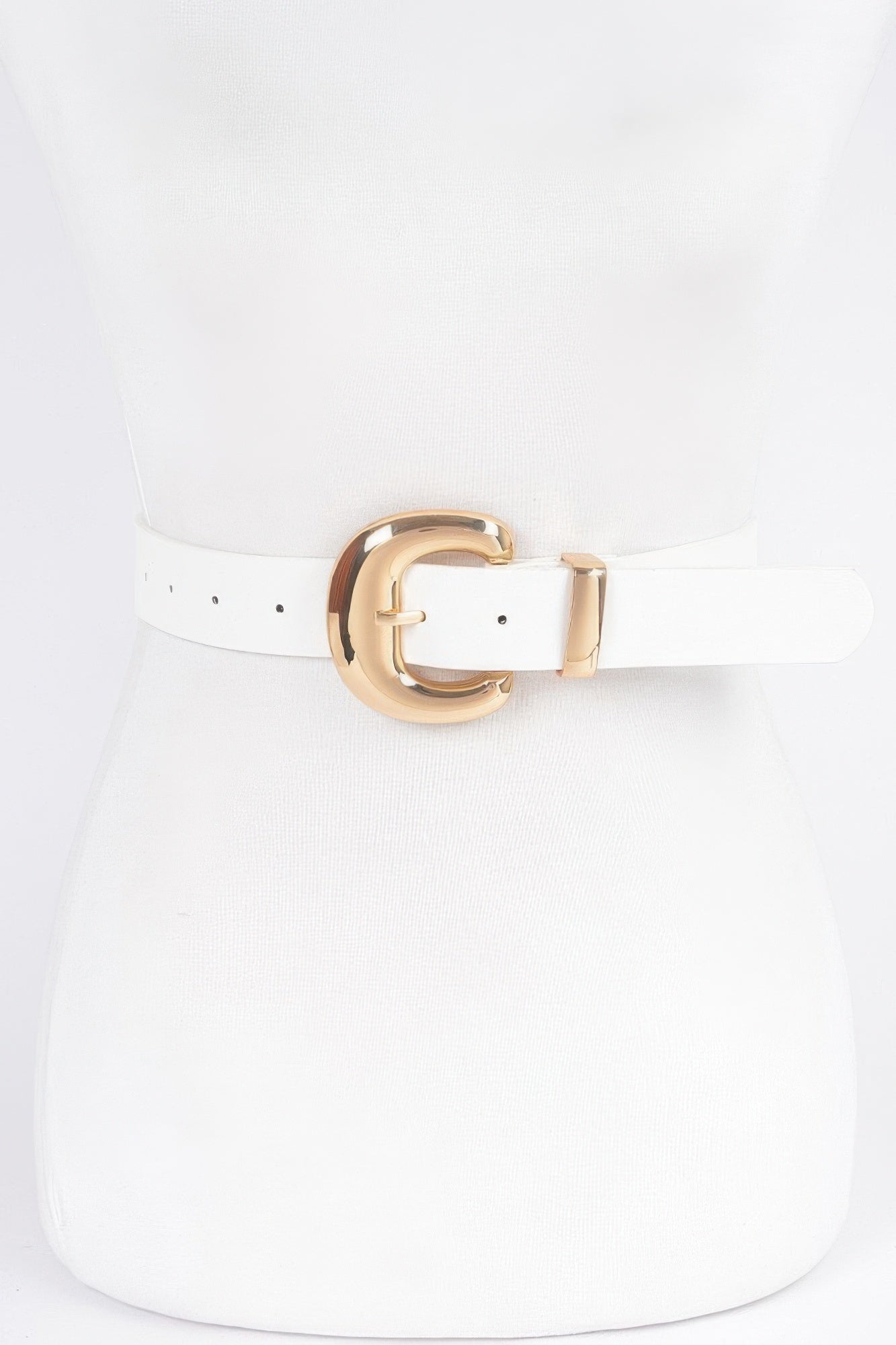 Faux Leather Metal Buckle Belt product image