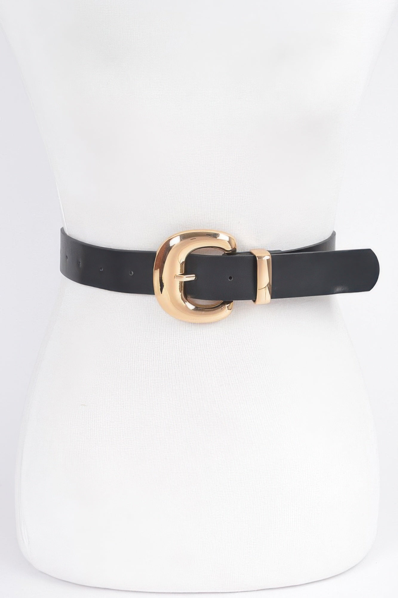 Faux Leather Metal Buckle Belt product image