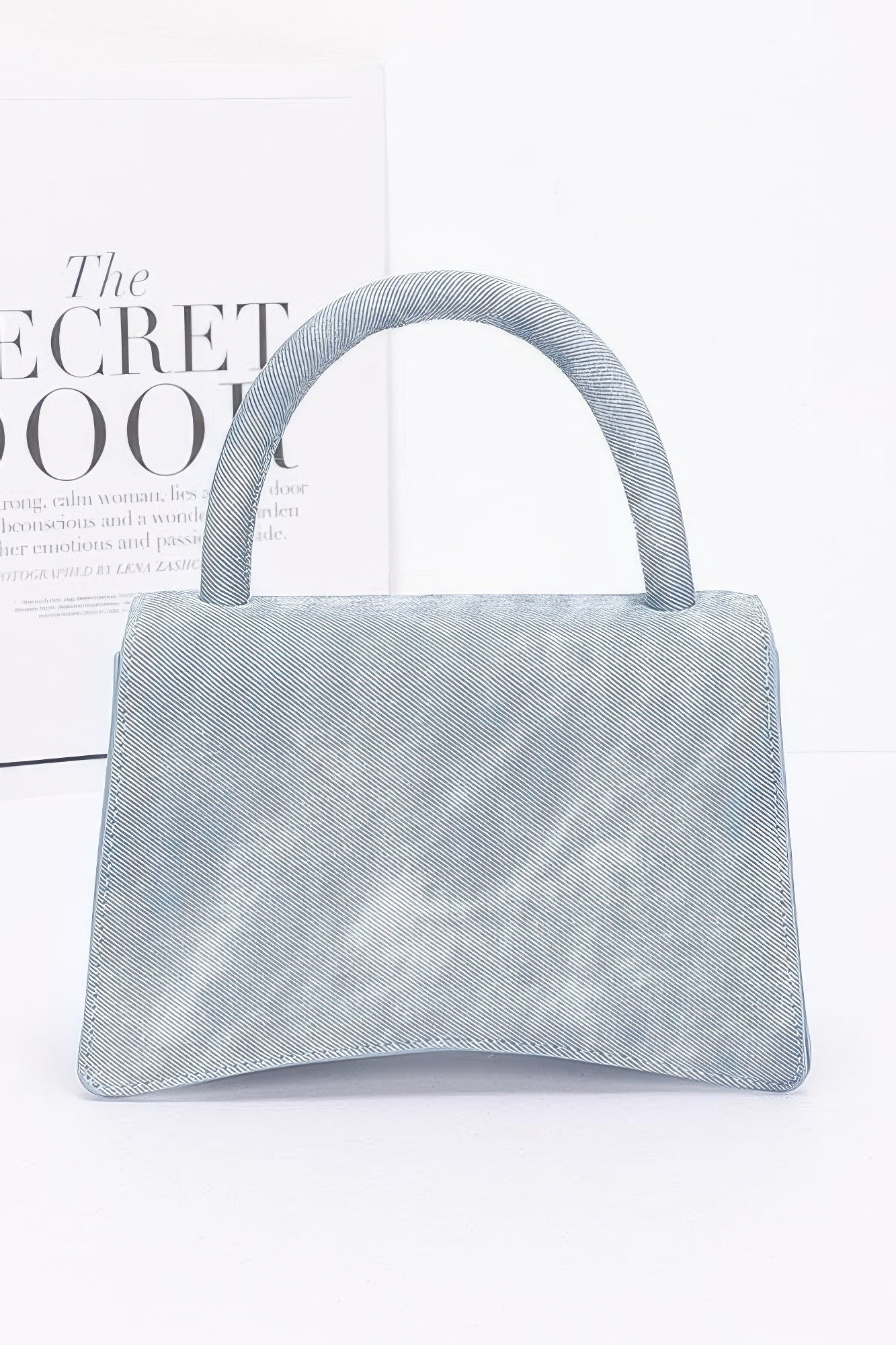 Faux Leather Rhinestone Hot Fix Flower Bag product image