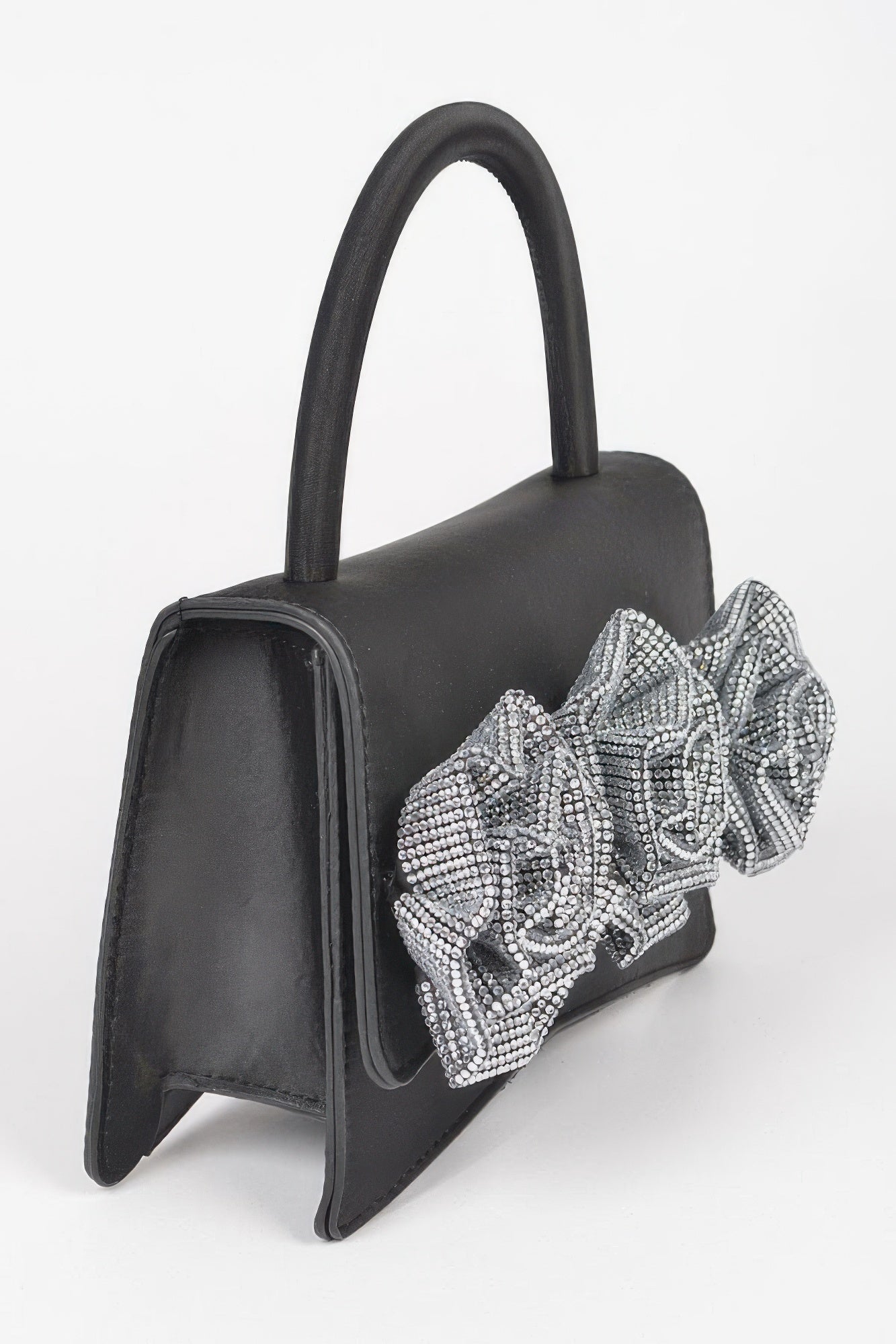 Faux Leather Rhinestone Hot Fix Flower Bag product image