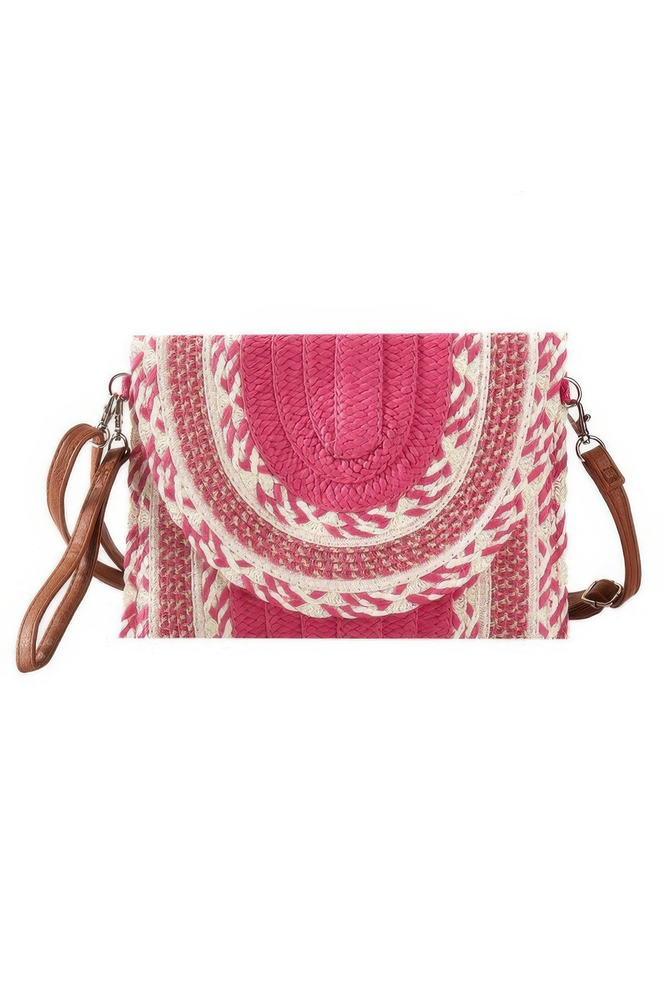 Multi Pattern Straw Clutch & Crossbody Bag product image