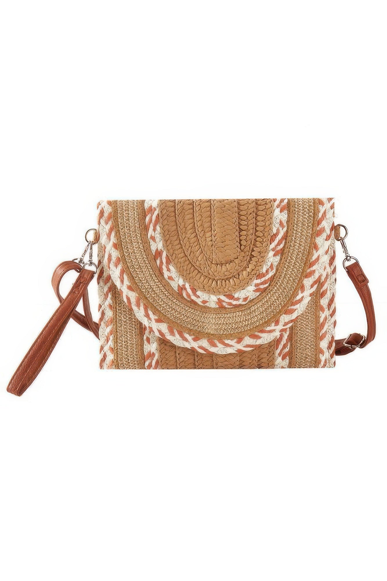 Multi Pattern Straw Clutch & Crossbody Bag product image