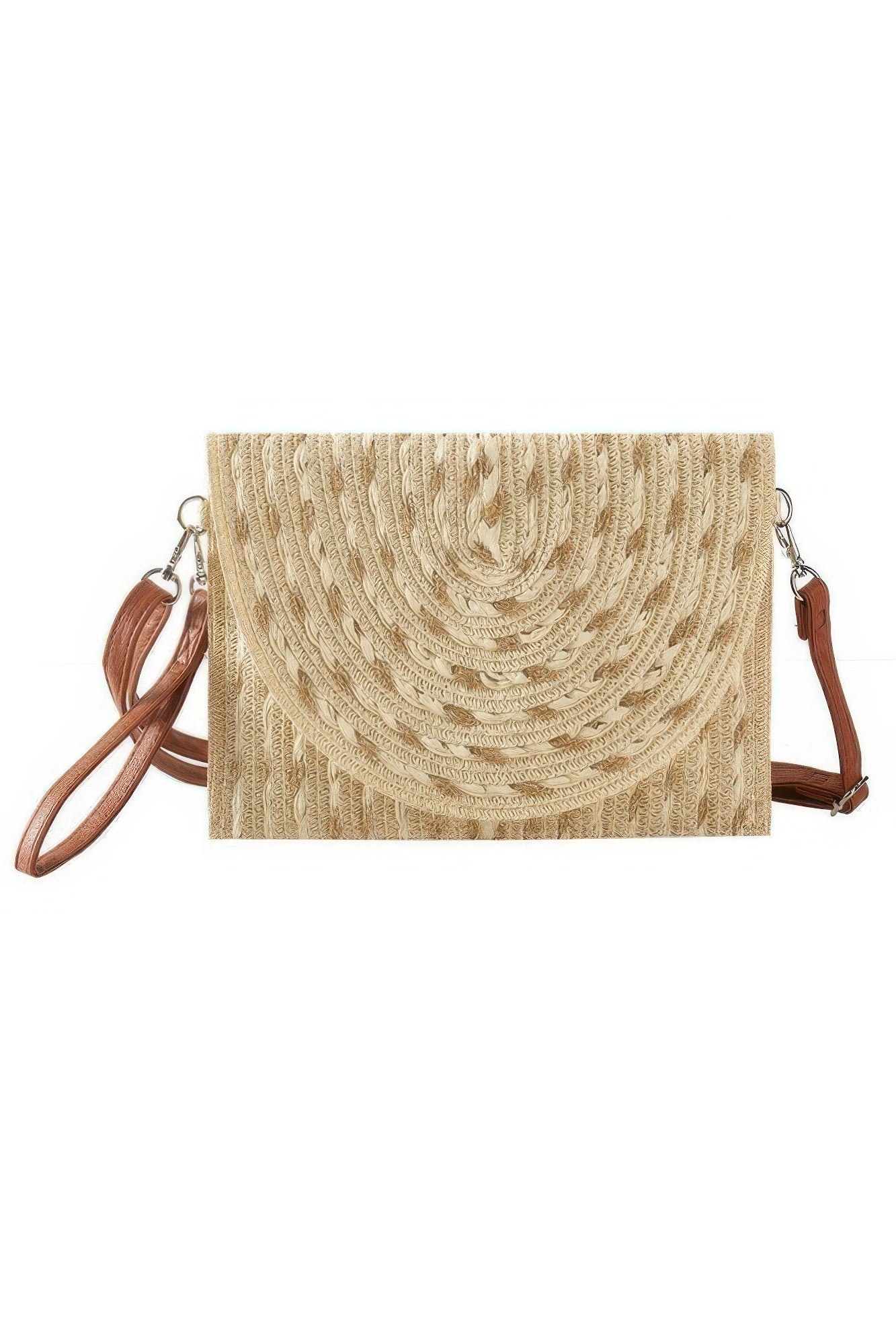 Gold Threads Mixed Color Straw Clutch Crossbodybag product image
