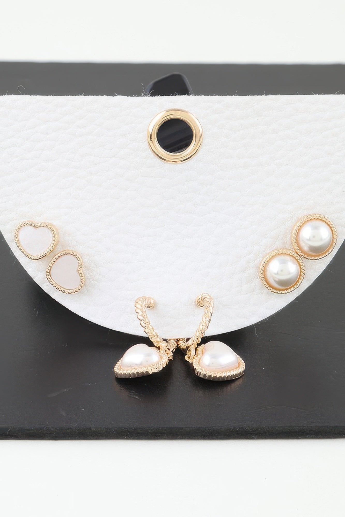 Vintage Pearl Hearts Earrings Set product image