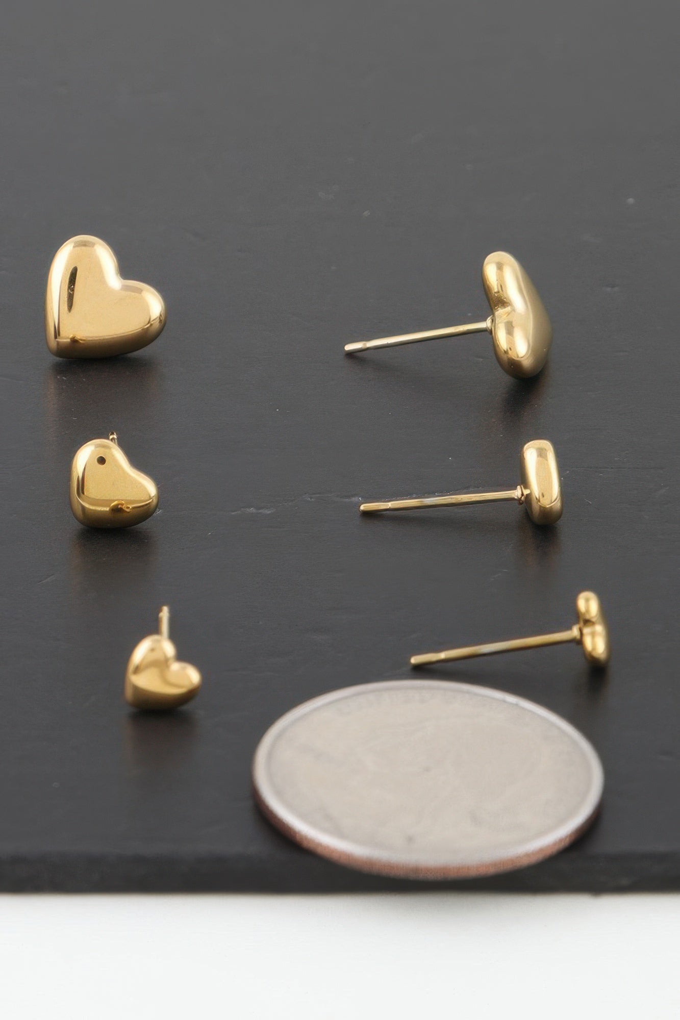 Triple Hearts Stud Earrings Set product image