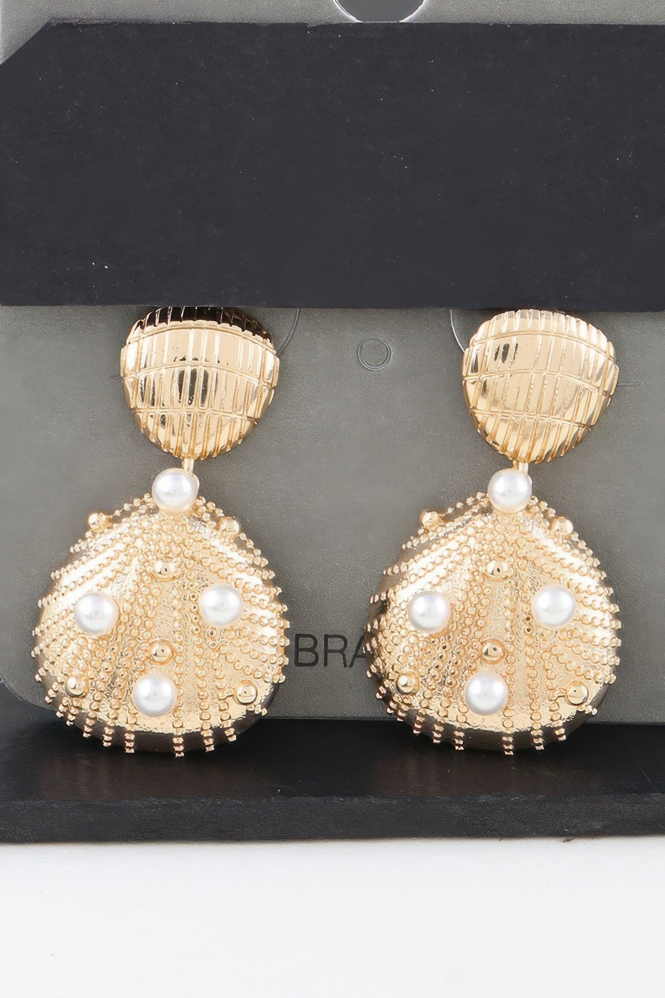 Pearled Seashell Drop Earrings product image