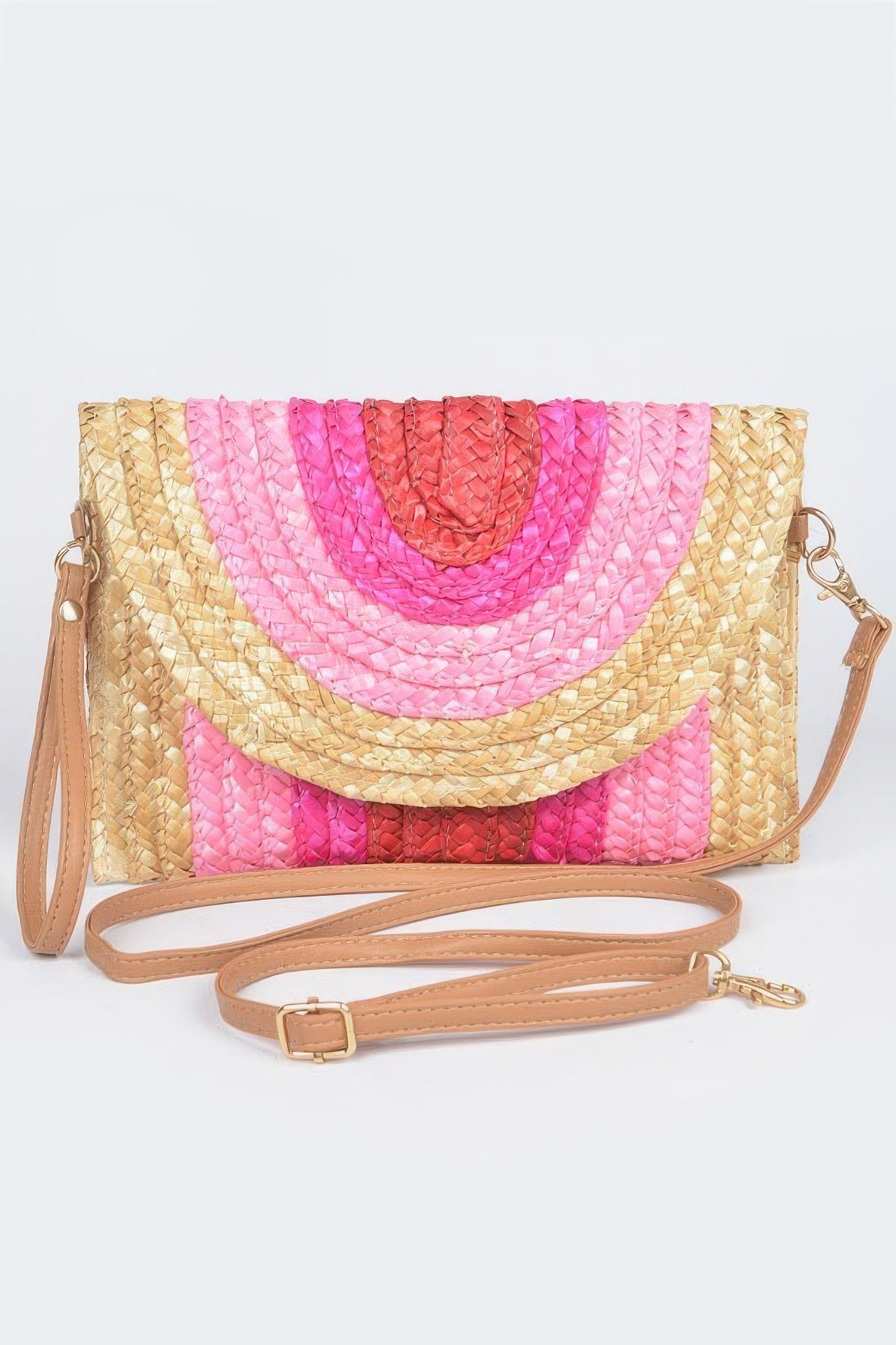 Straw Coloful Envelope Clutch product image