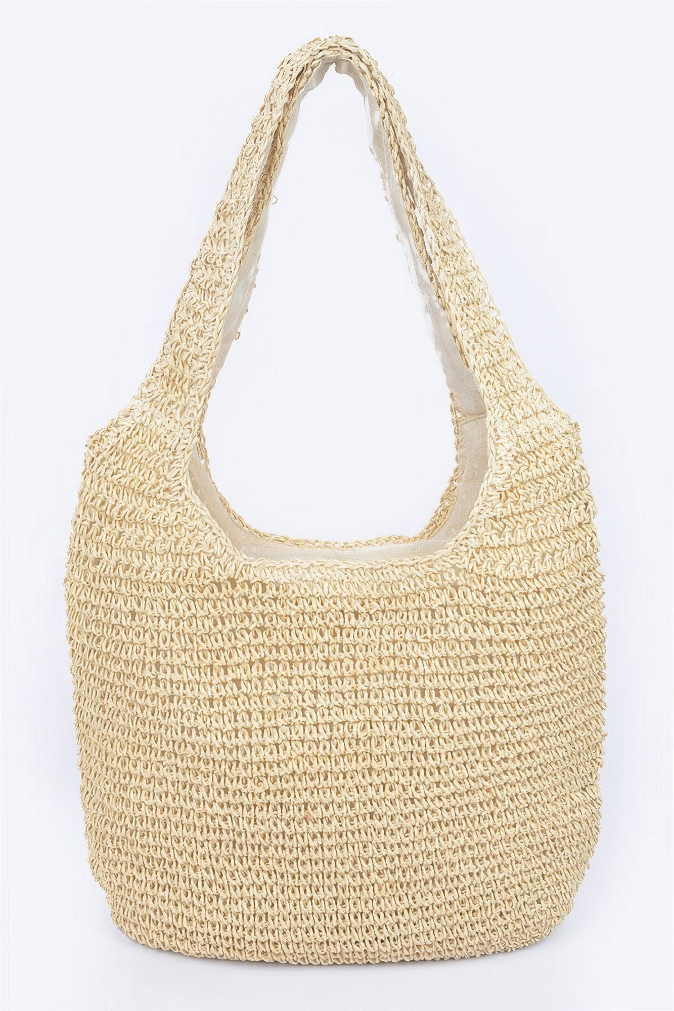 Faux Straw Hobo Bag product image