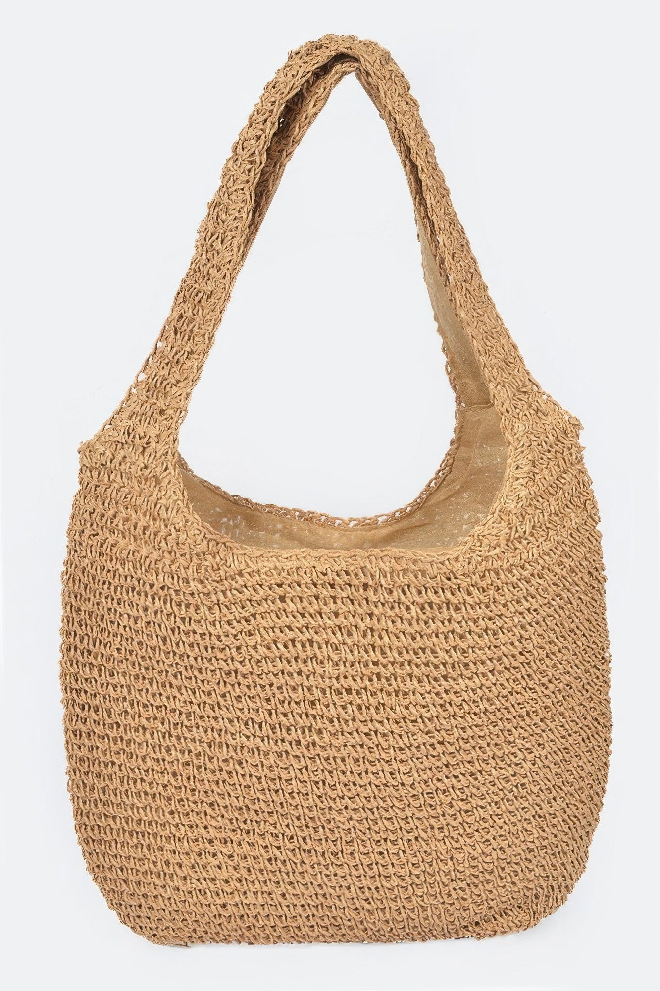 Faux Straw Hobo Bag product image