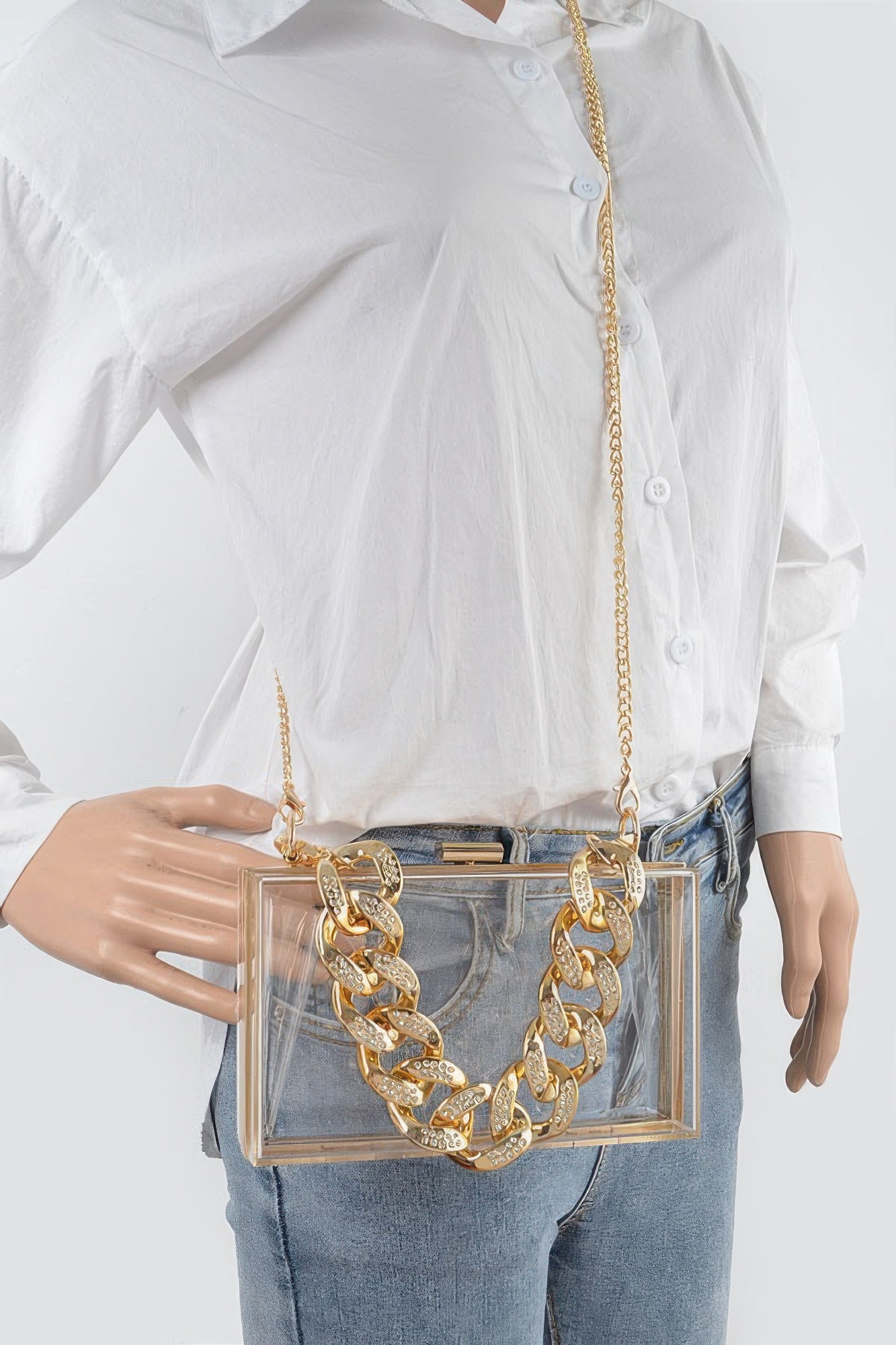 Transparent Hard Case W/stoned Chain product image