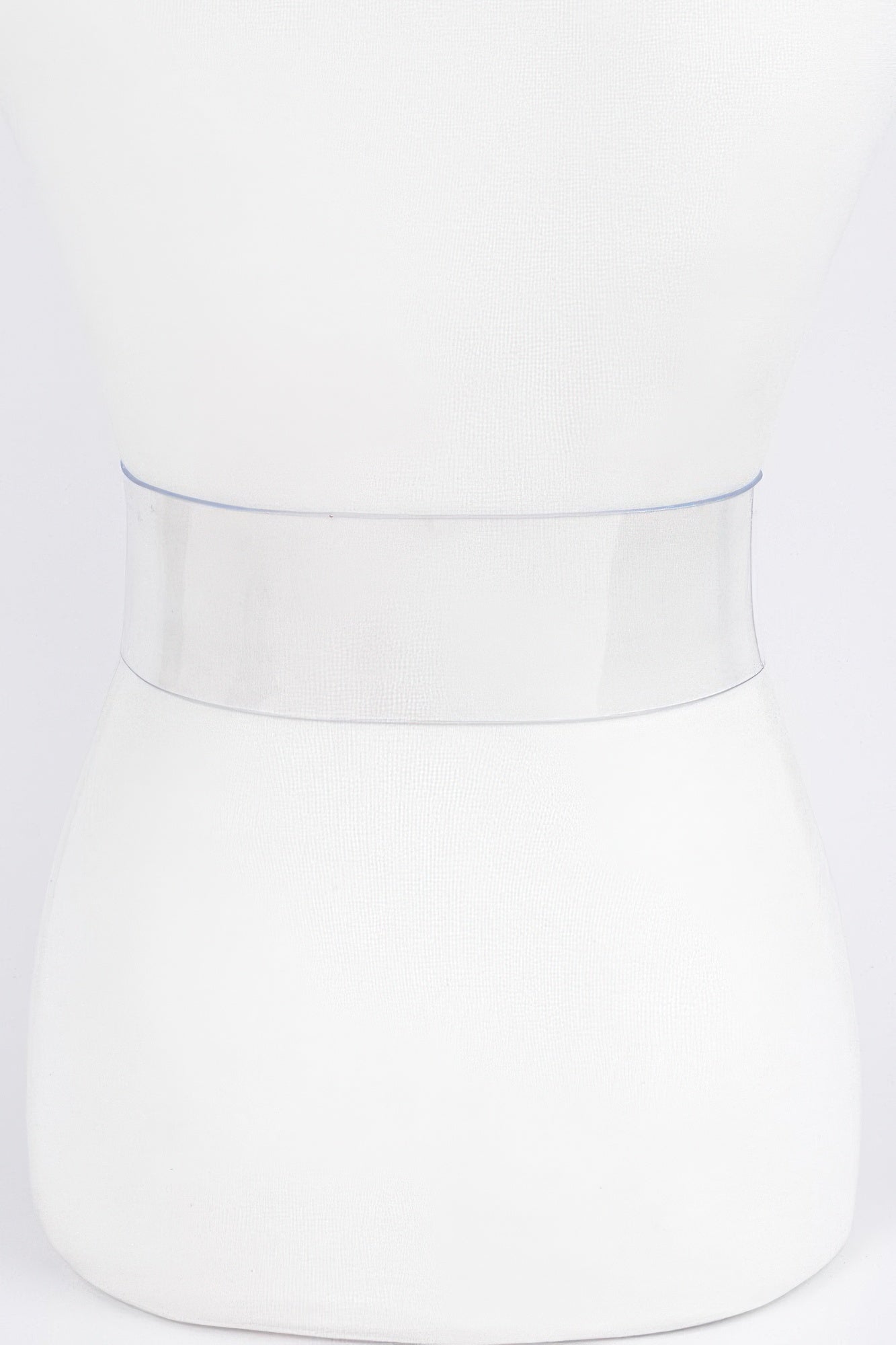 Rhinestone Metal Buckle Plus Size Transparent Belt product image