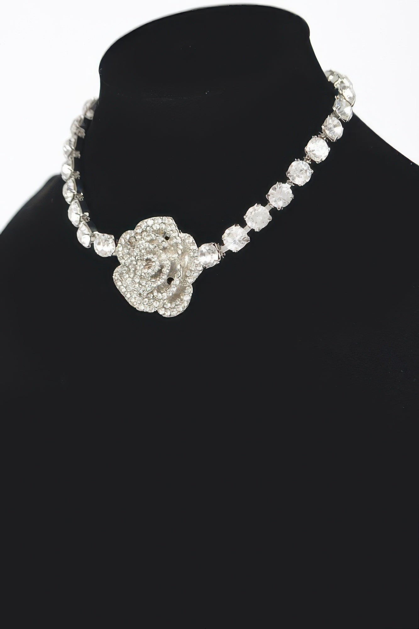 Rhinestone Flower Choker product image