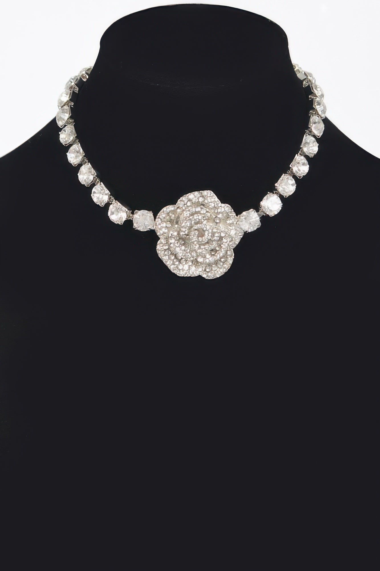 Rhinestone Flower Choker product image