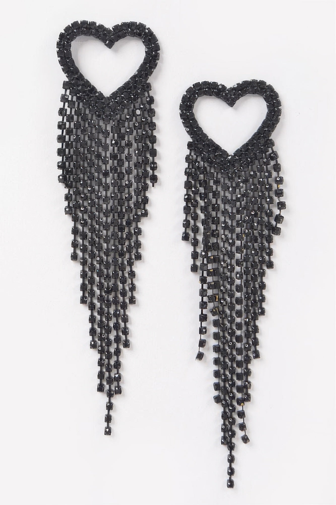 Rhinestone Heart Fringe Earring product image