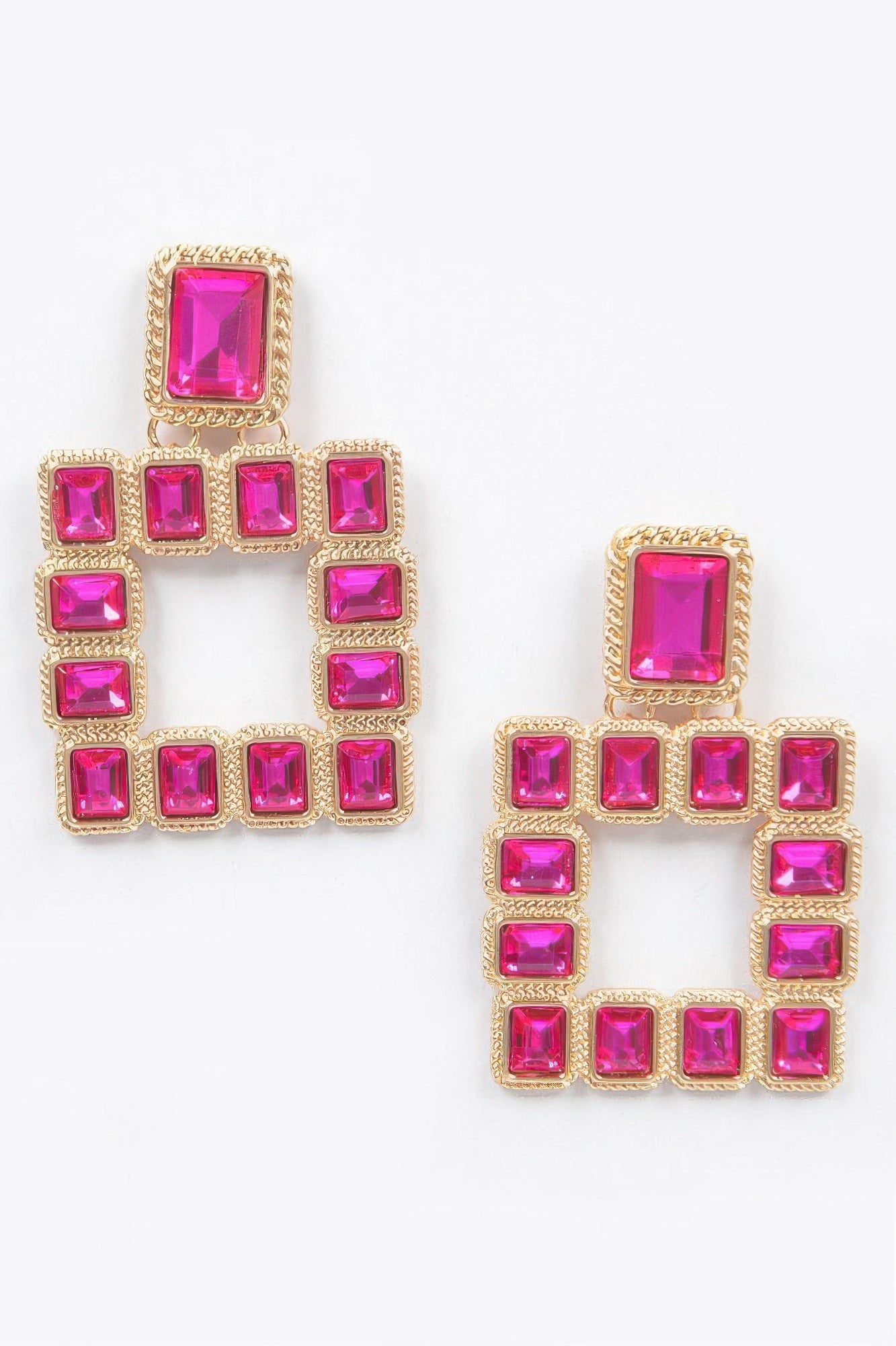 Multi Square Gemstone Earrings product image