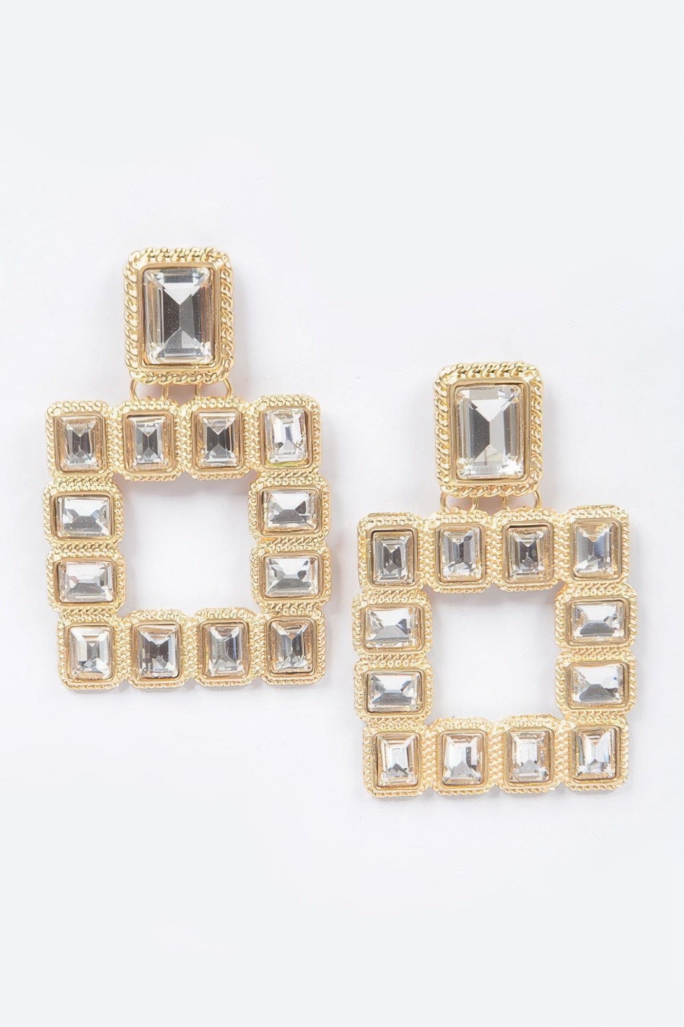Multi Square Gemstone Earrings product image
