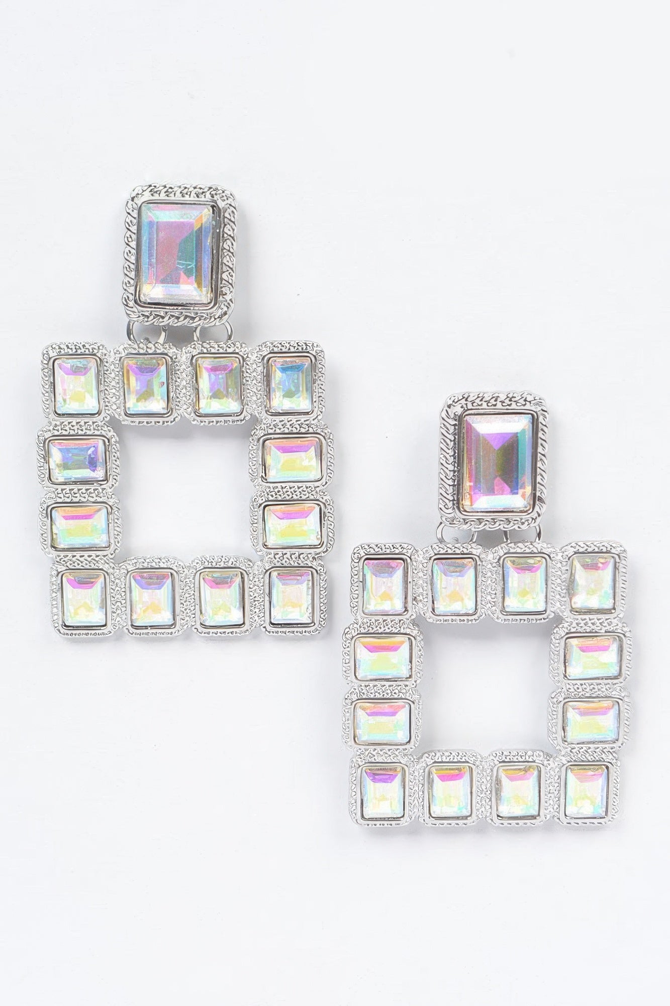 Multi Square Gemstone Earrings product image
