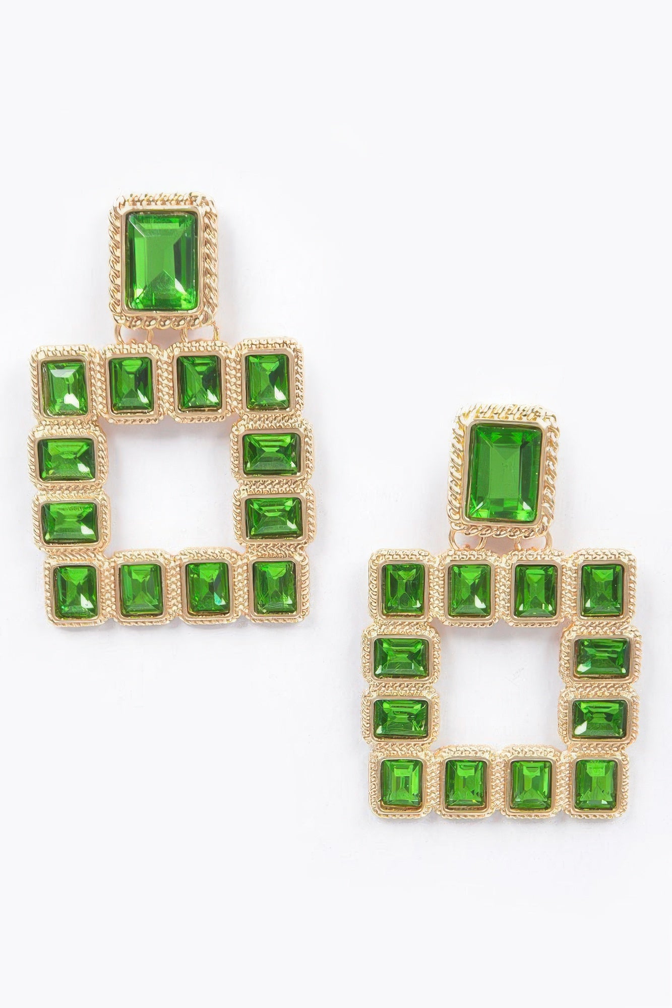 Multi Square Gemstone Earrings product image