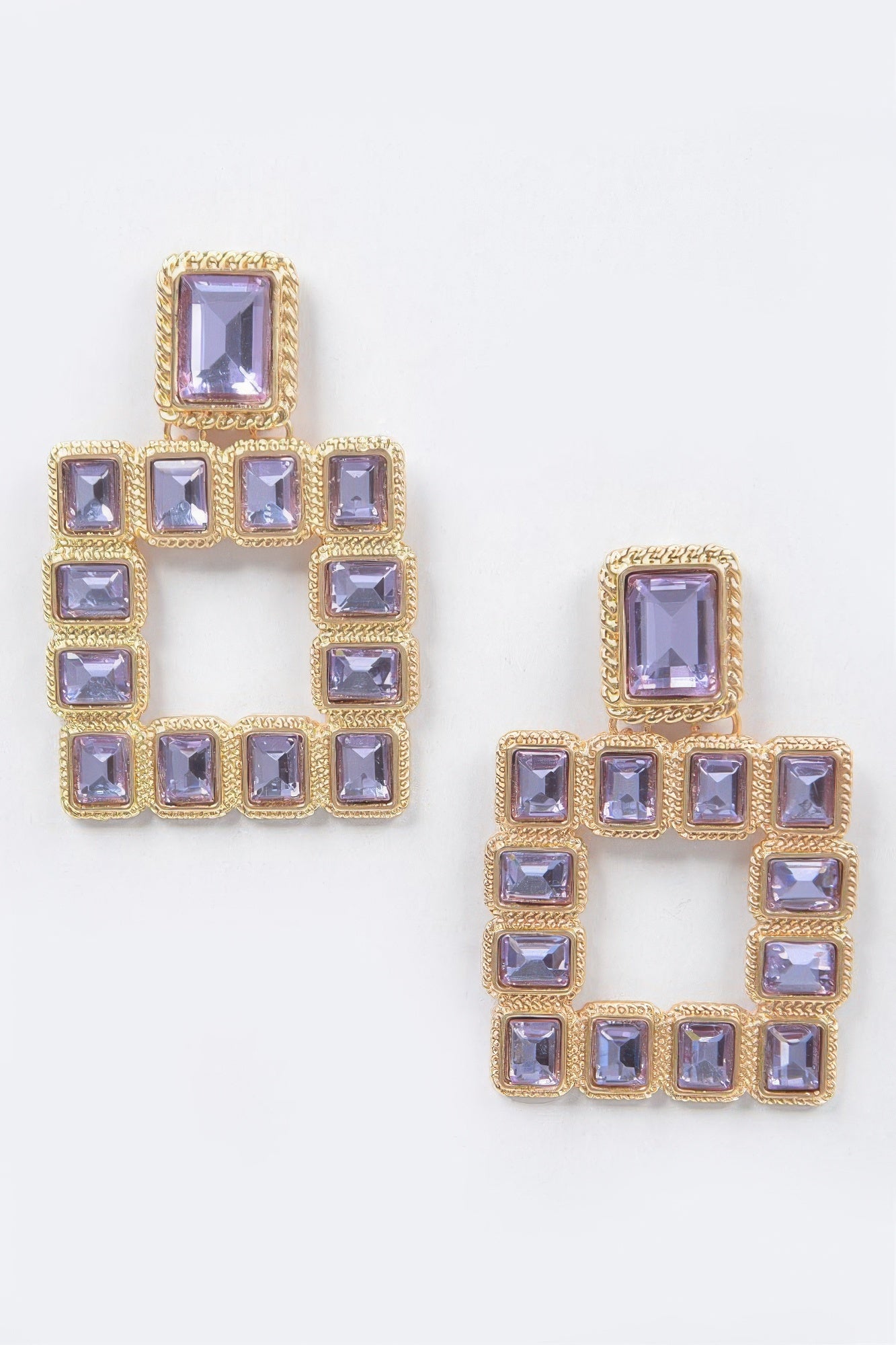 Multi Square Gemstone Earrings product image