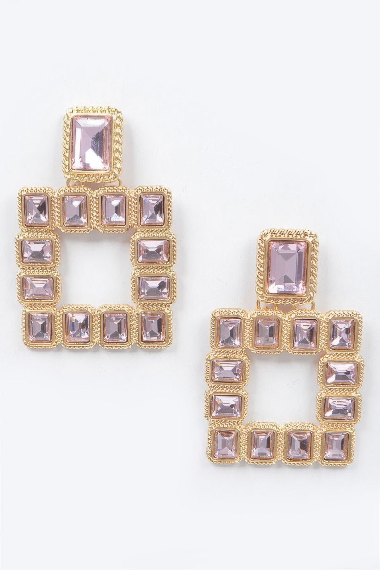Multi Square Gemstone Earrings product image