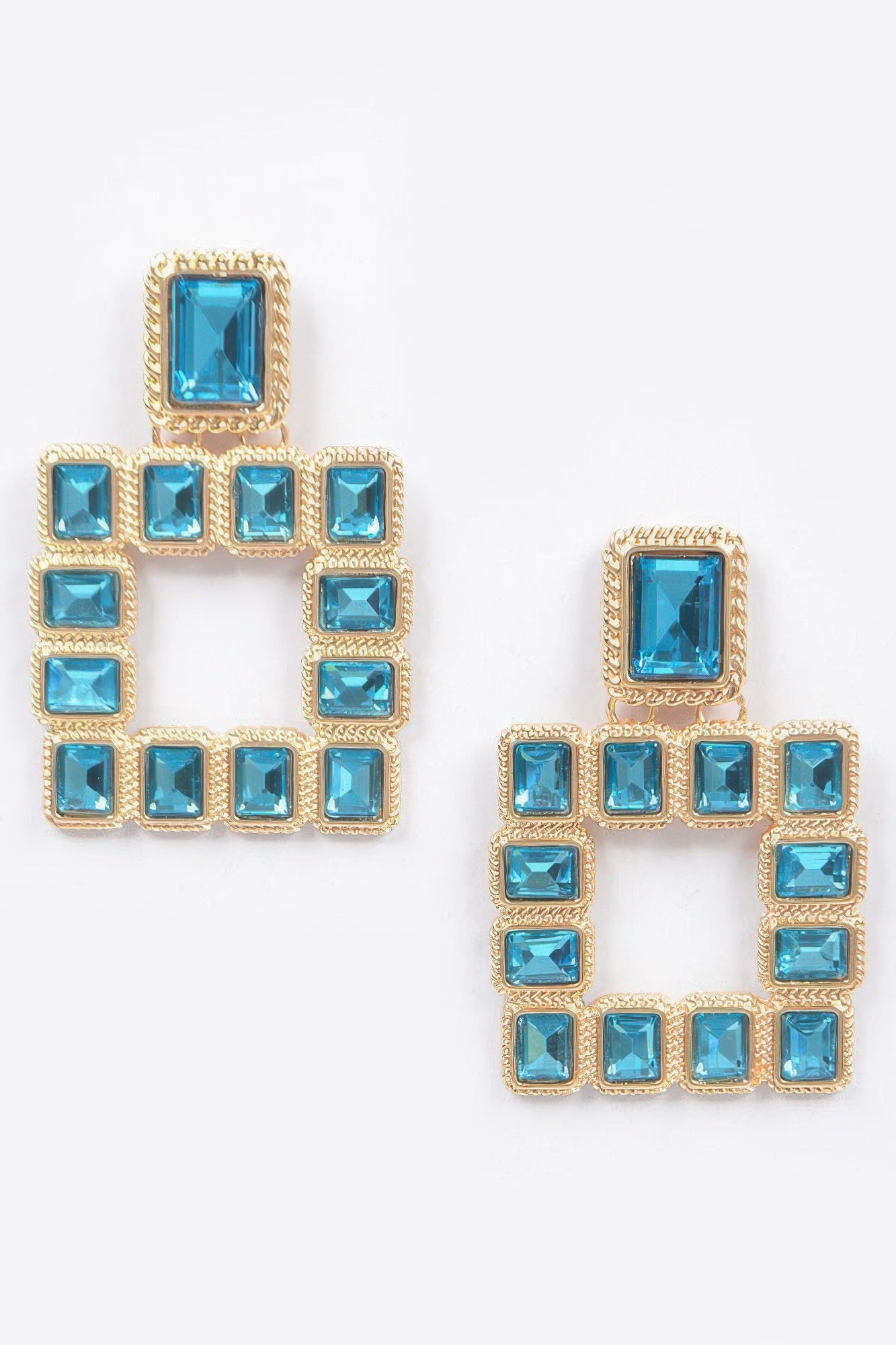 Multi Square Gemstone Earrings product image
