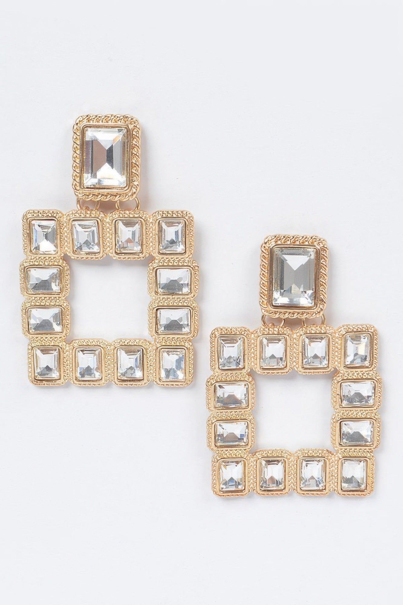 Multi Square Gemstone Earrings product image