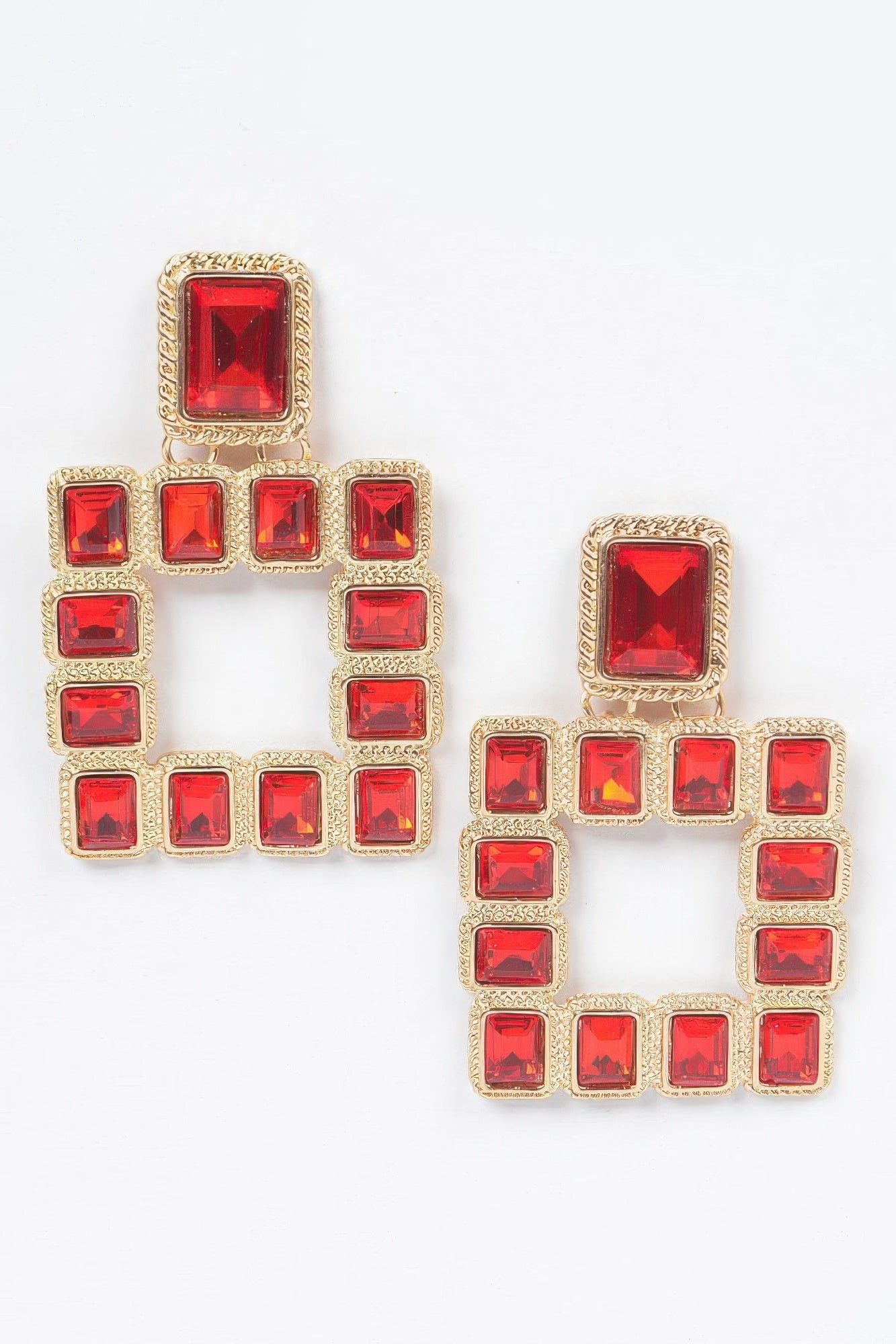Multi Square Gemstone Earrings product image