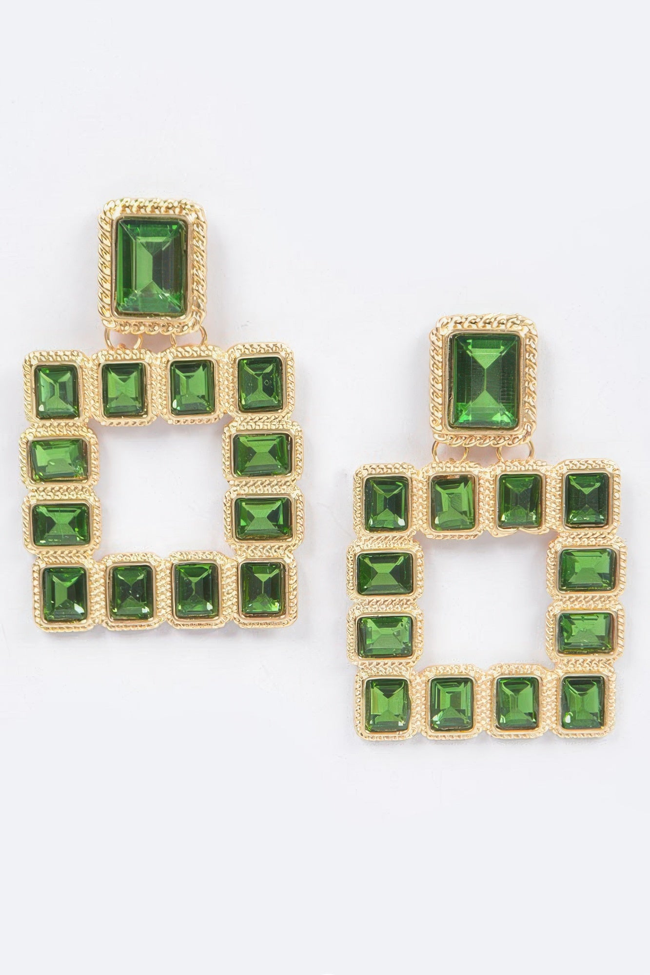 Multi Square Gemstone Earrings product image