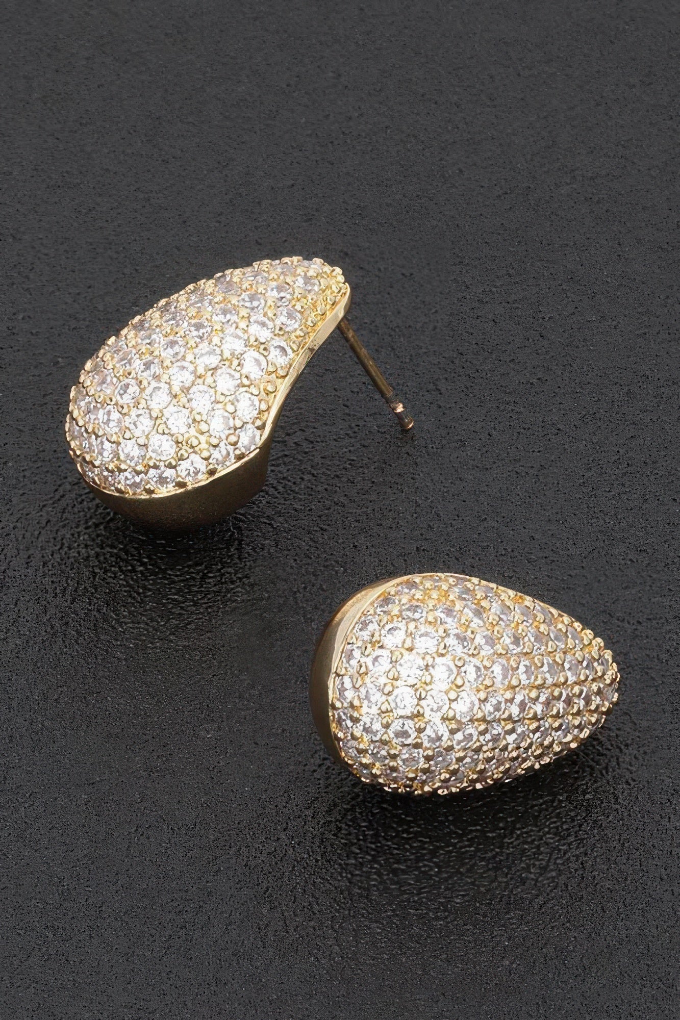 Rhinestone Metal Tear Drop Earring product image
