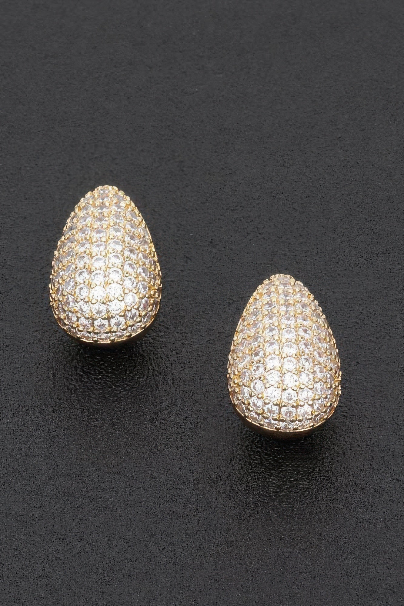 Rhinestone Metal Tear Drop Earring product image