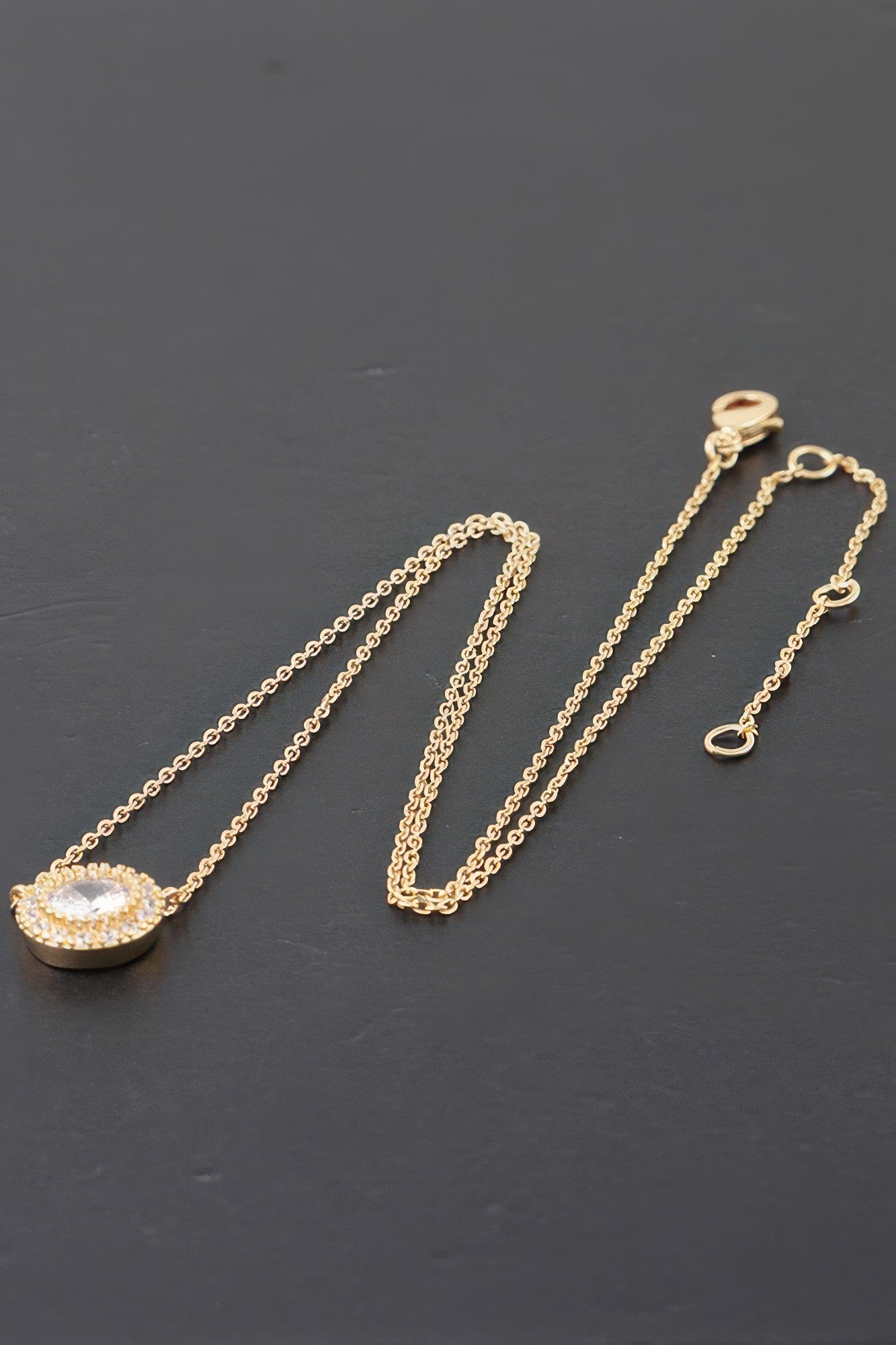 Modern Rhinestone Pendant Necklace product image