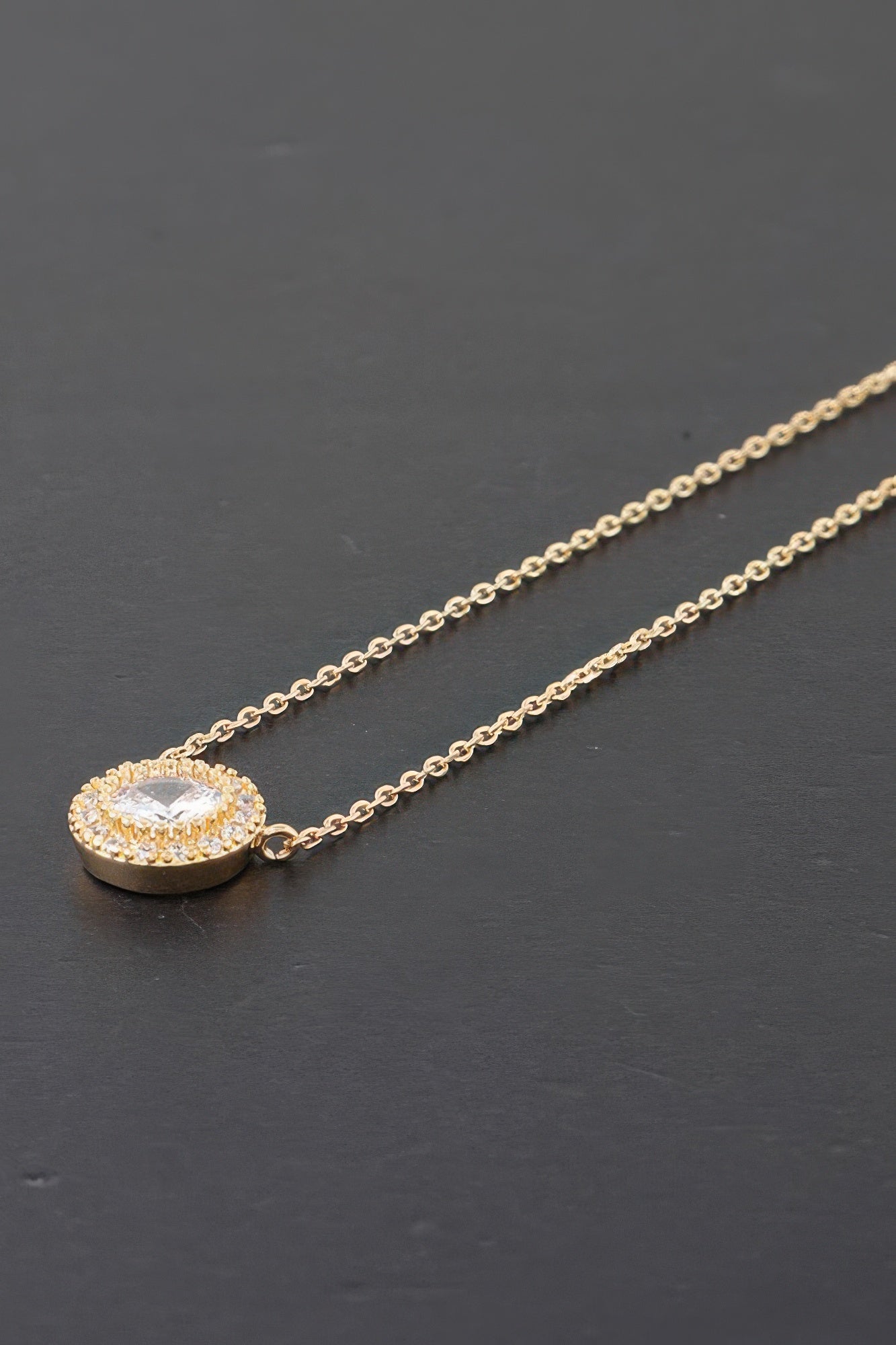 Modern Rhinestone Pendant Necklace product image
