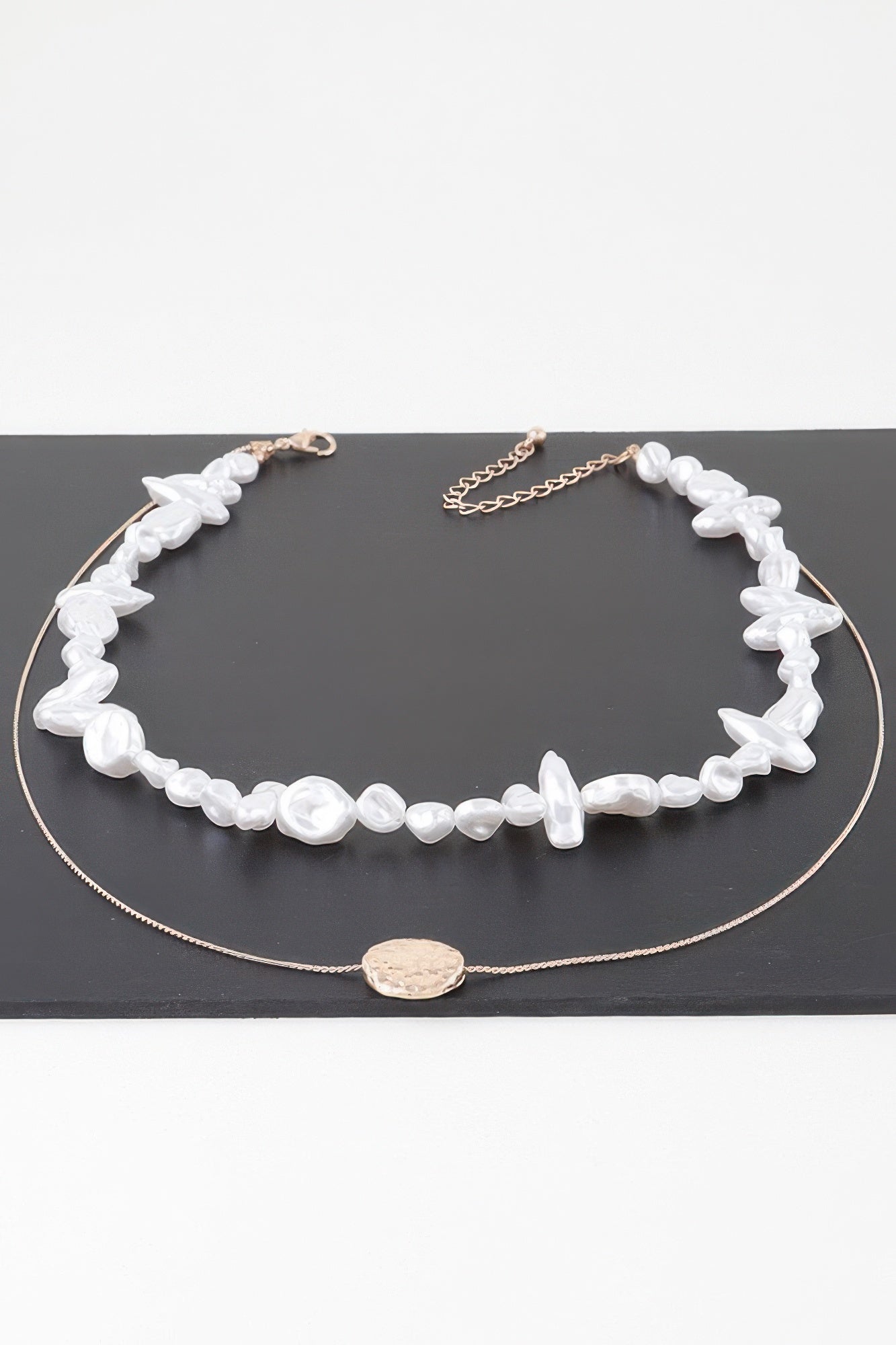 Double Abstract Stone Necklace product image