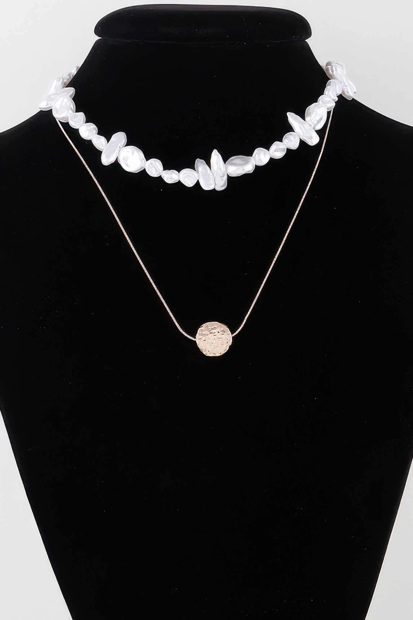 Double Abstract Stone Necklace product image