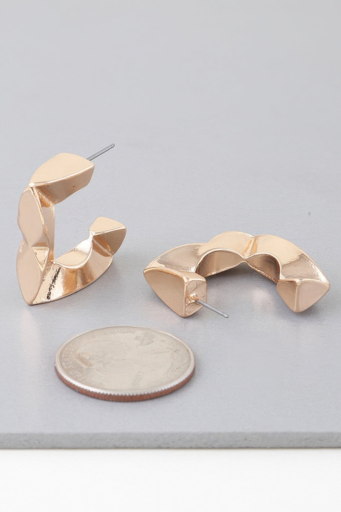 Geometric Cubic Hoop Earrings product image