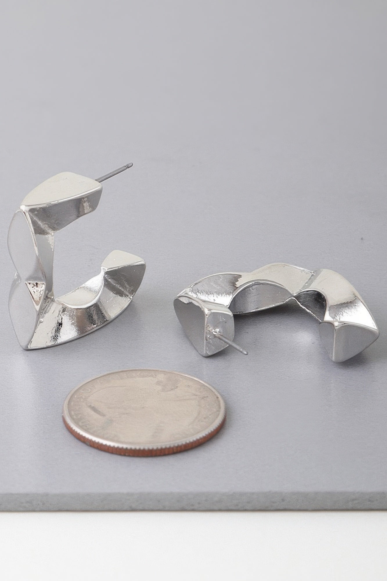 Geometric Cubic Hoop Earrings product image