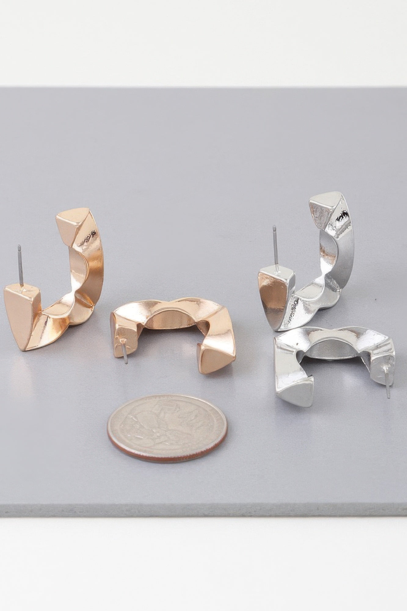 Geometric Cubic Hoop Earrings product image