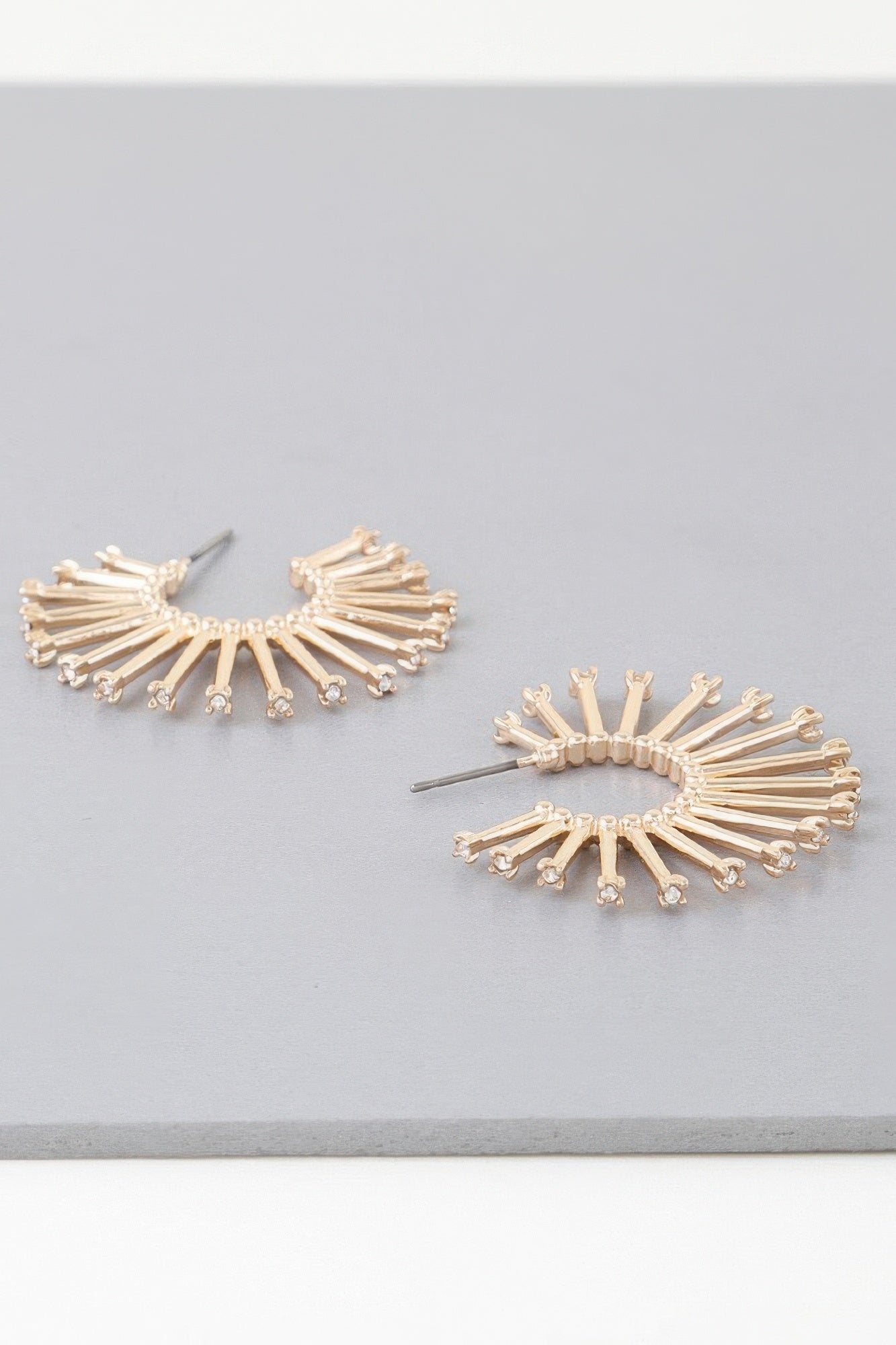 Rising Bejeweled Sun Hoop Earrings product image