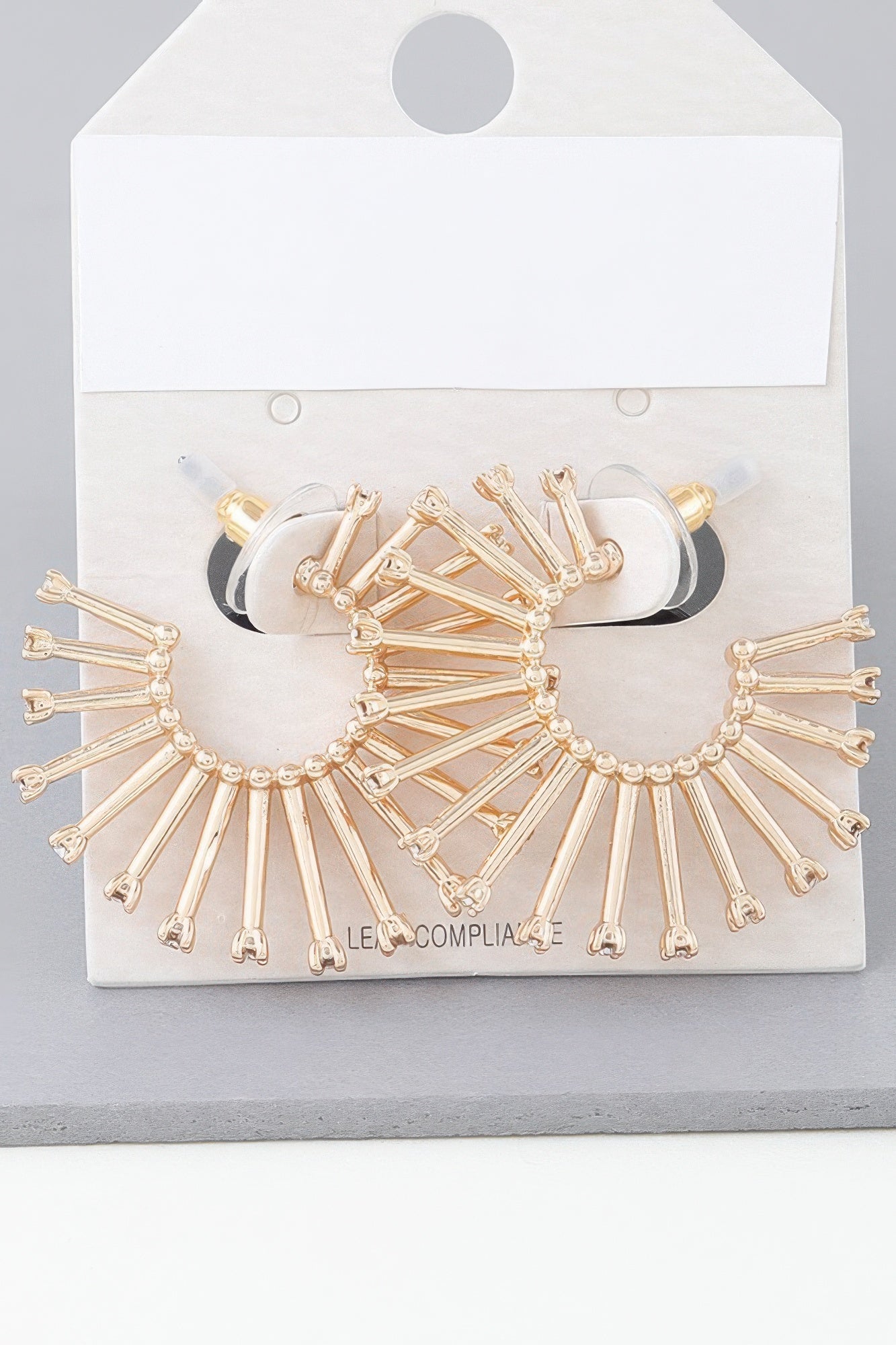 Rising Bejeweled Sun Hoop Earrings product image