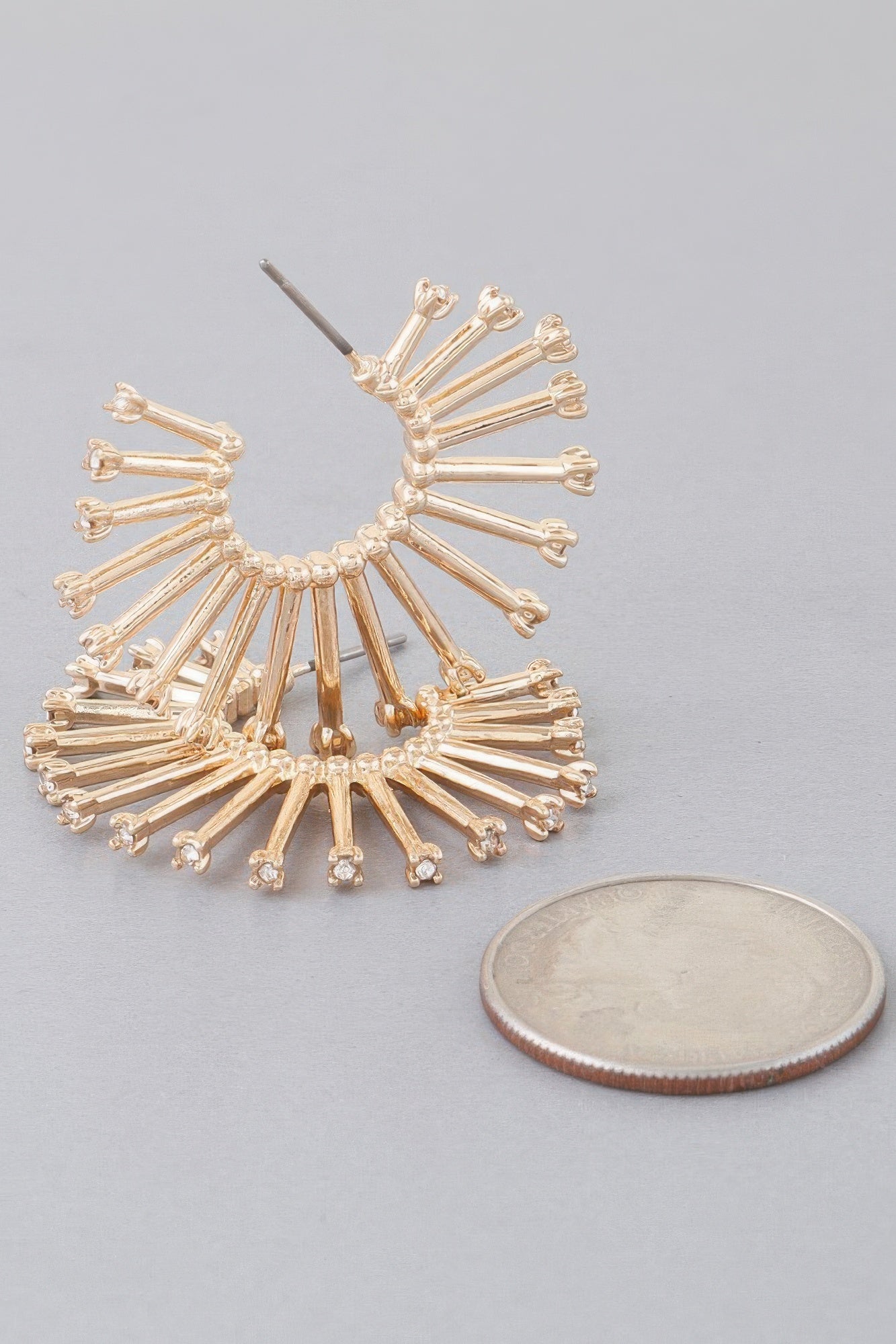 Rising Bejeweled Sun Hoop Earrings product image