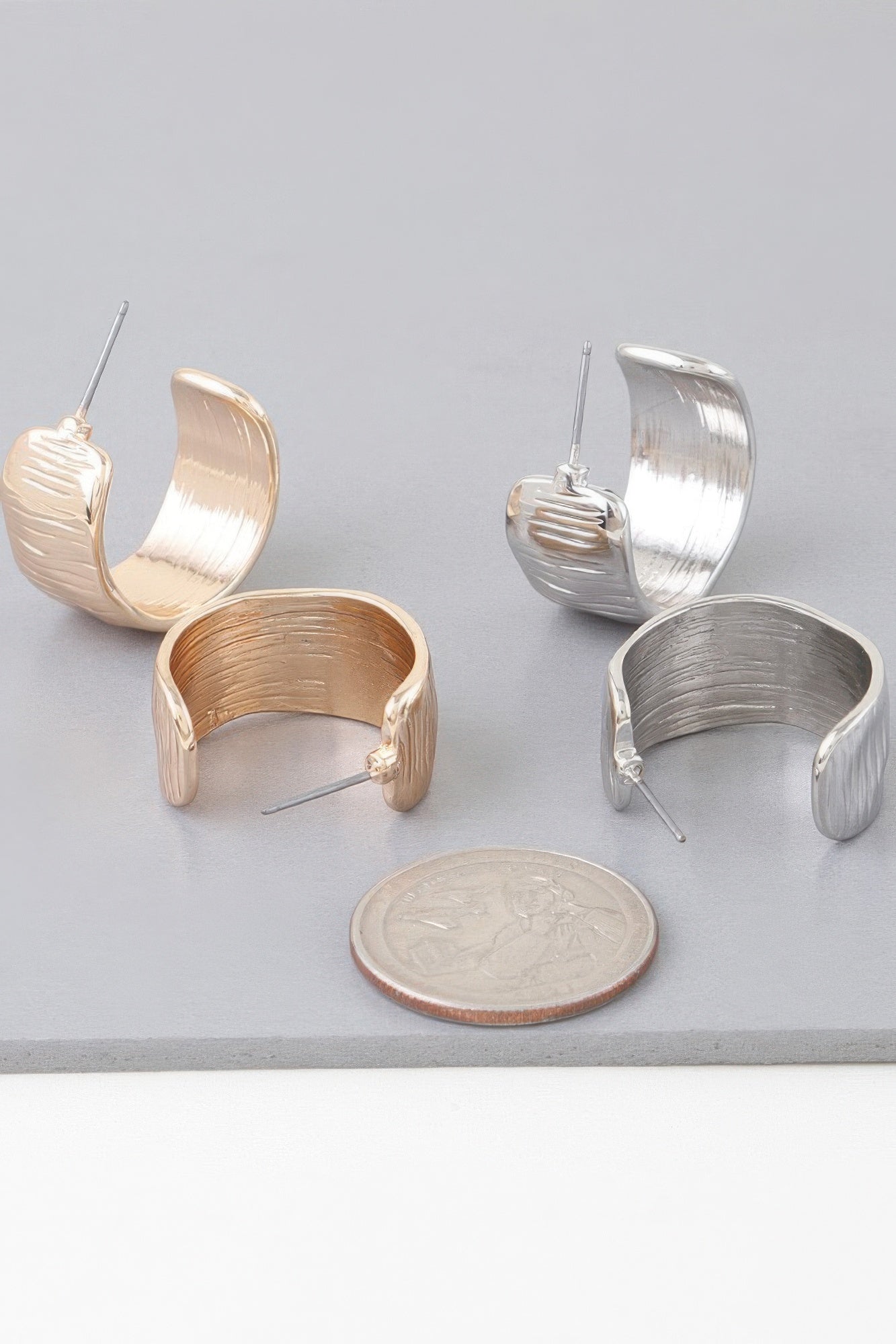 Abstract Cut Hoop Earrings product image