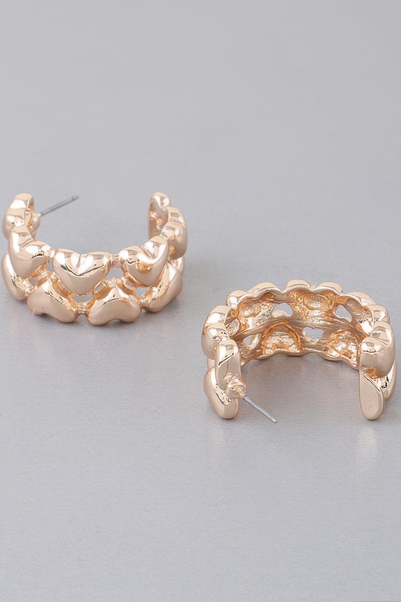 Twin Hearts Hoop Earrings product image